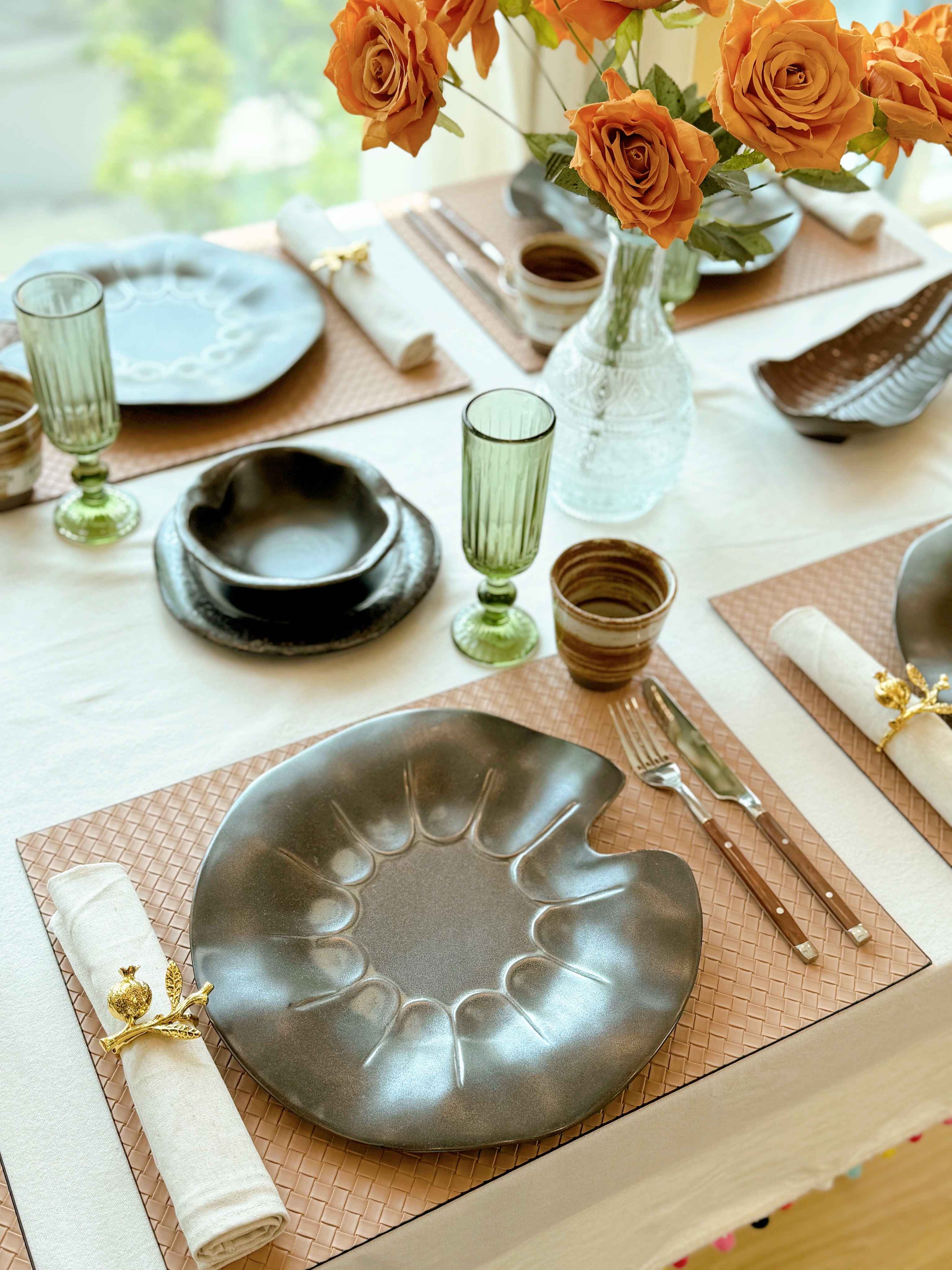 Set tiệc đĩa lá sen