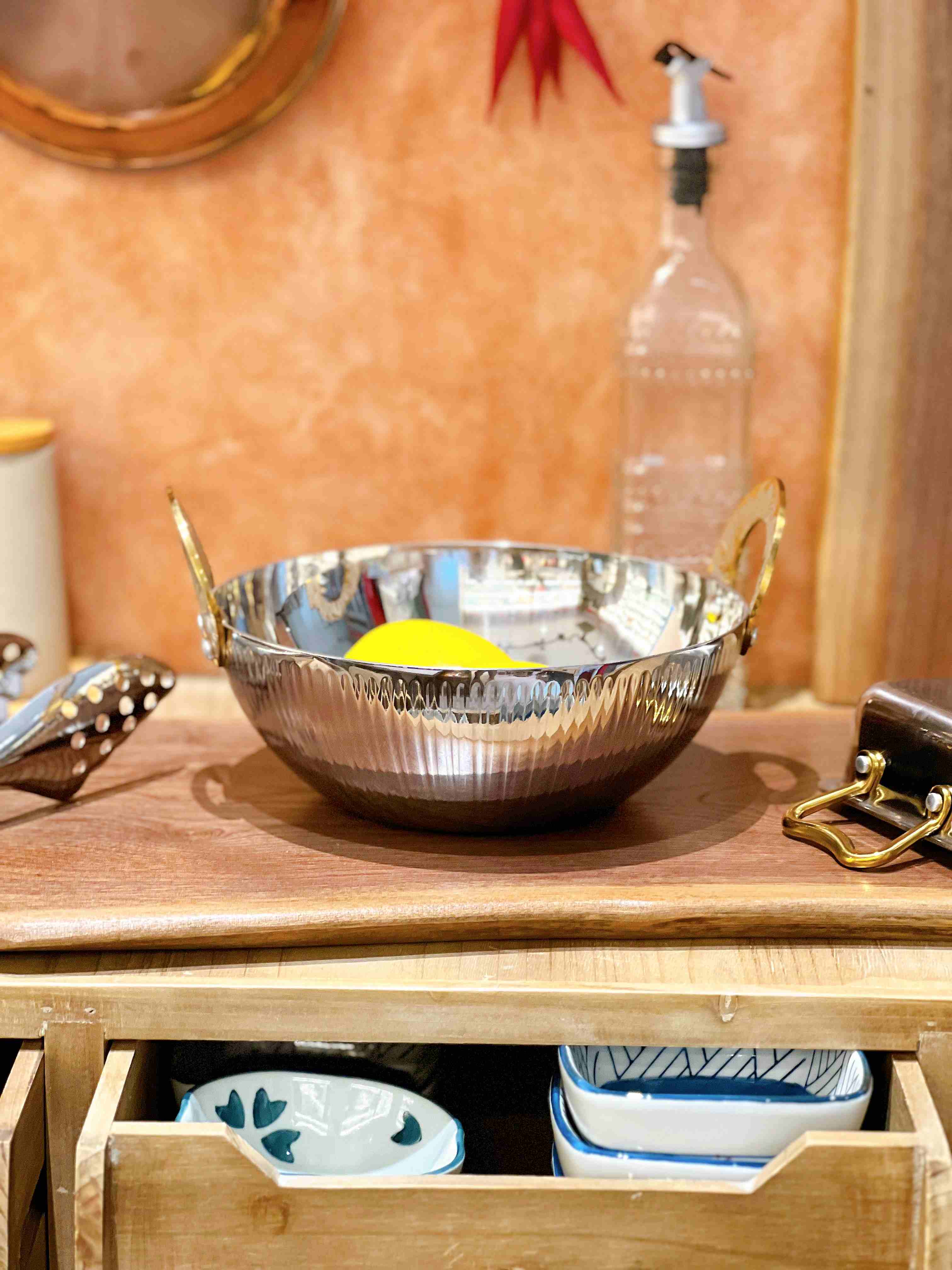 Yapa Bowl 2quai sọc bạc 20cm