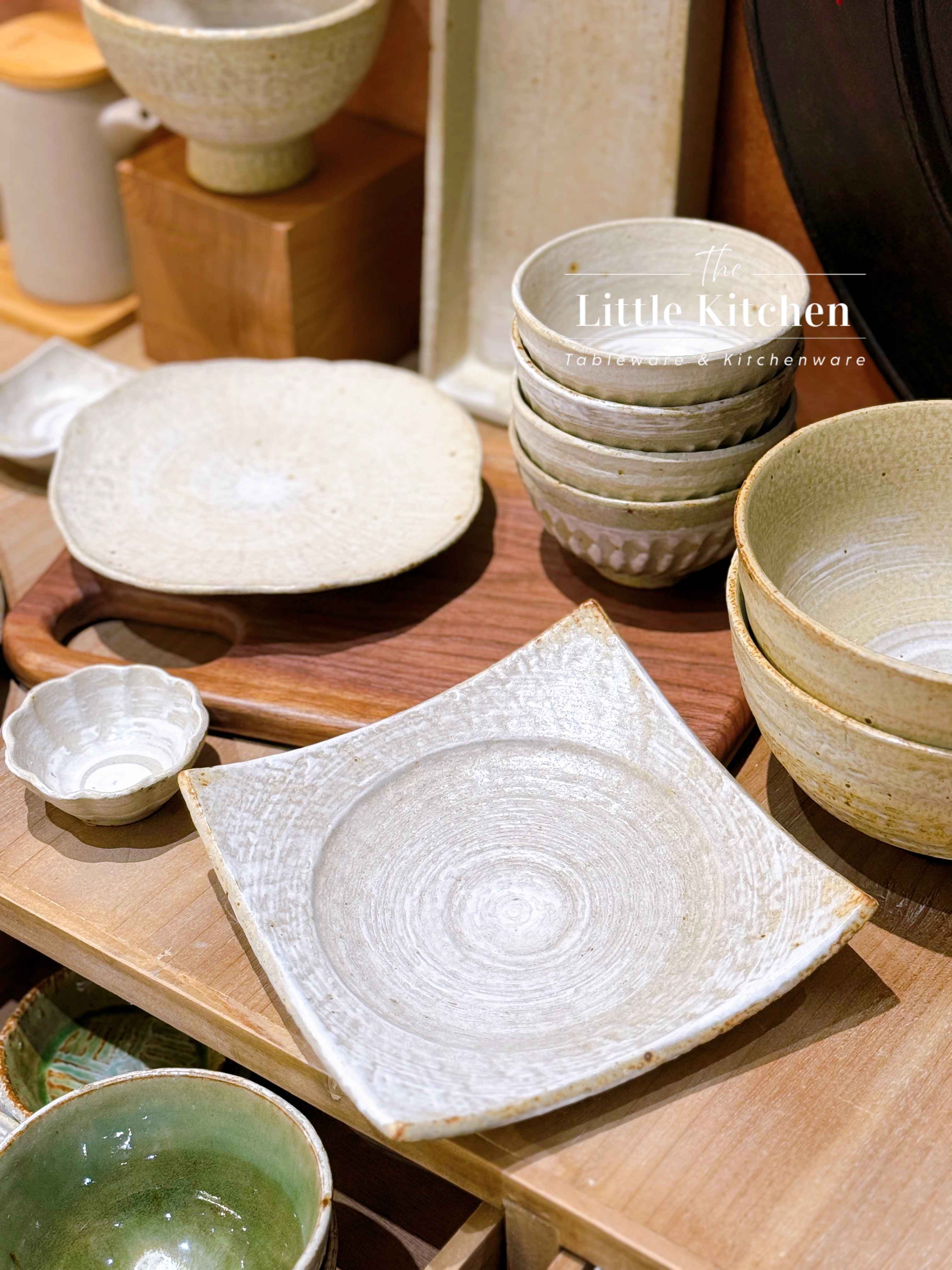 Bộ bát đĩa cao cấp phong cách Nhật Bản màu be loang lì