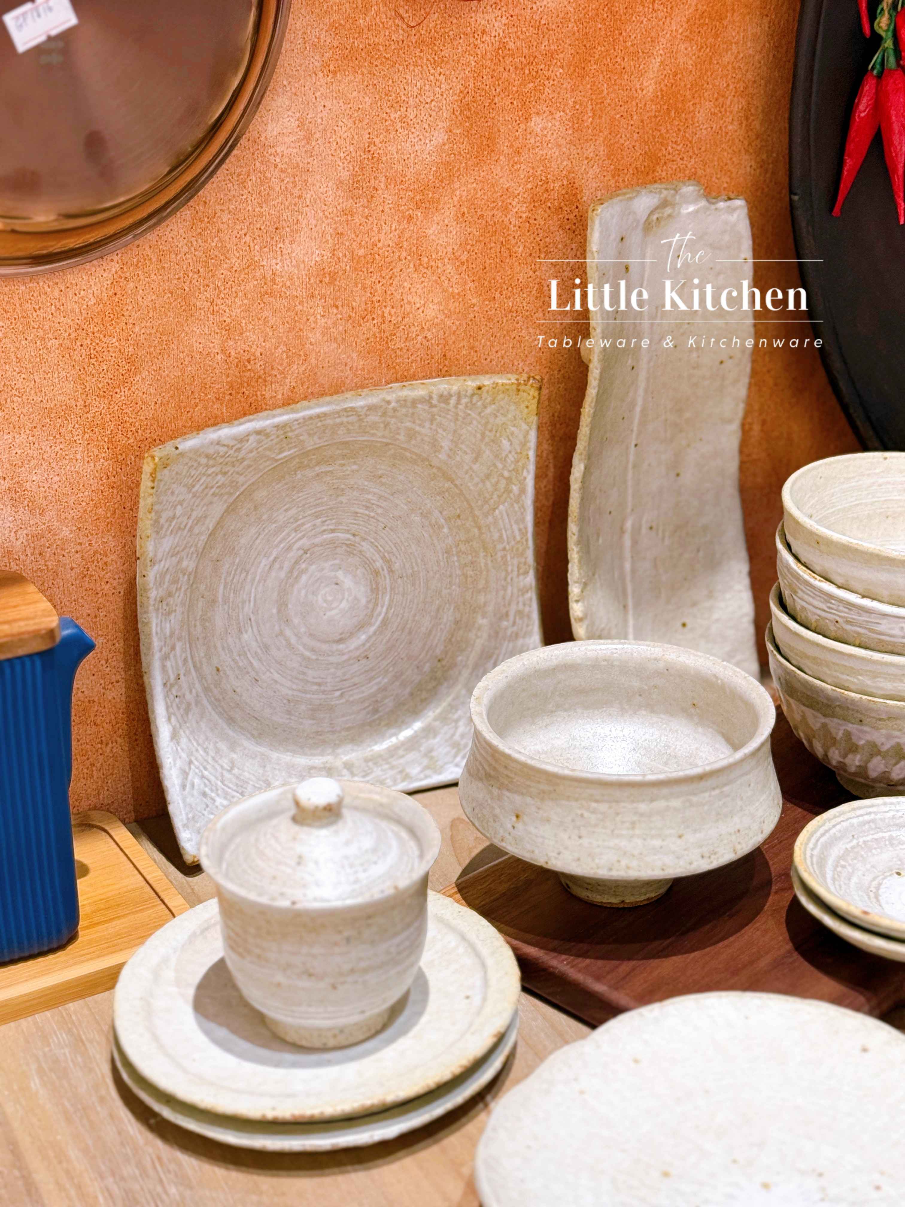 Bộ bát đĩa cao cấp phong cách Nhật Bản màu be loang lì