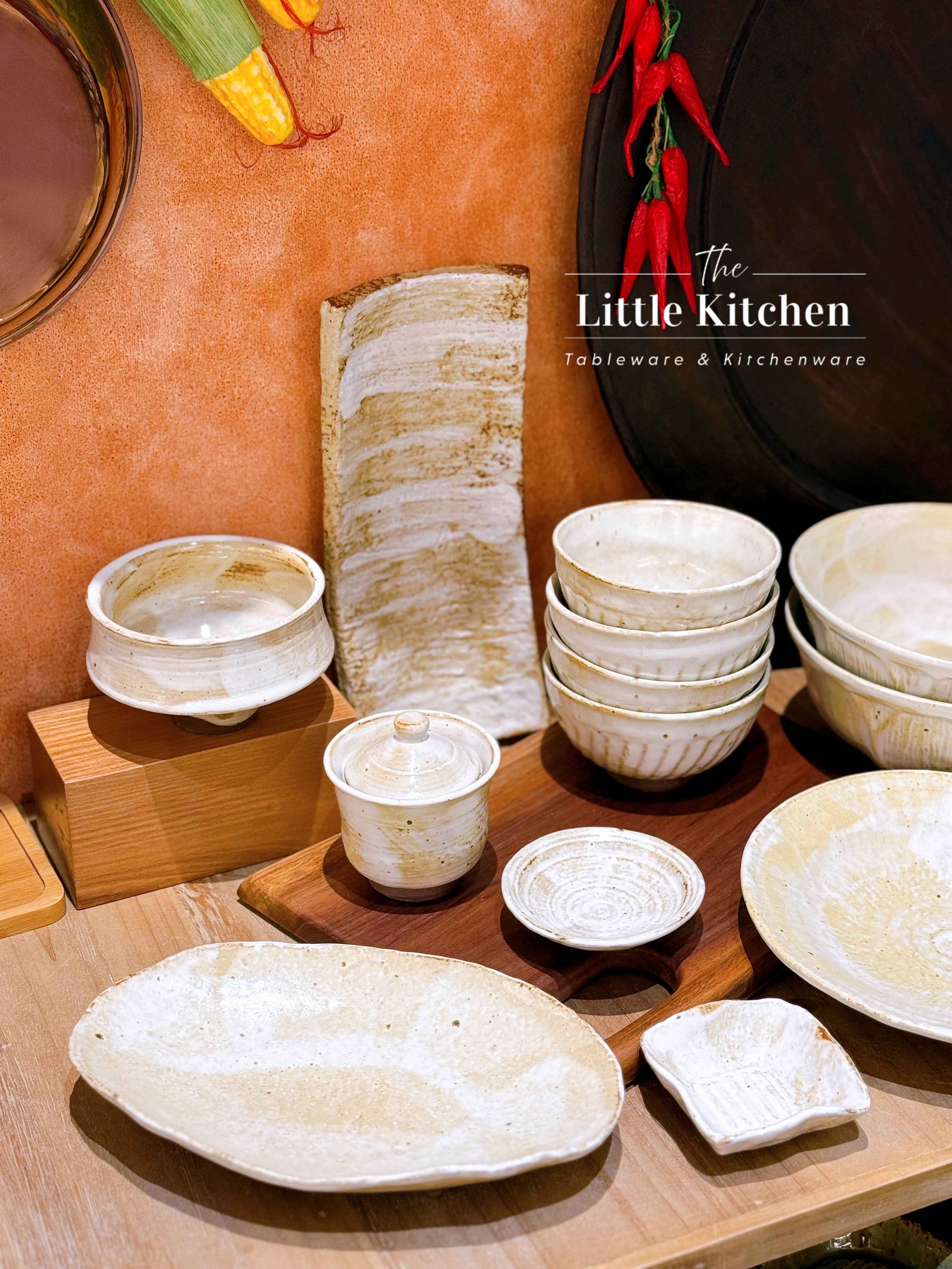 Bộ bát đĩa cao cấp phong cách Nhật Bản họa tiết loang màu be