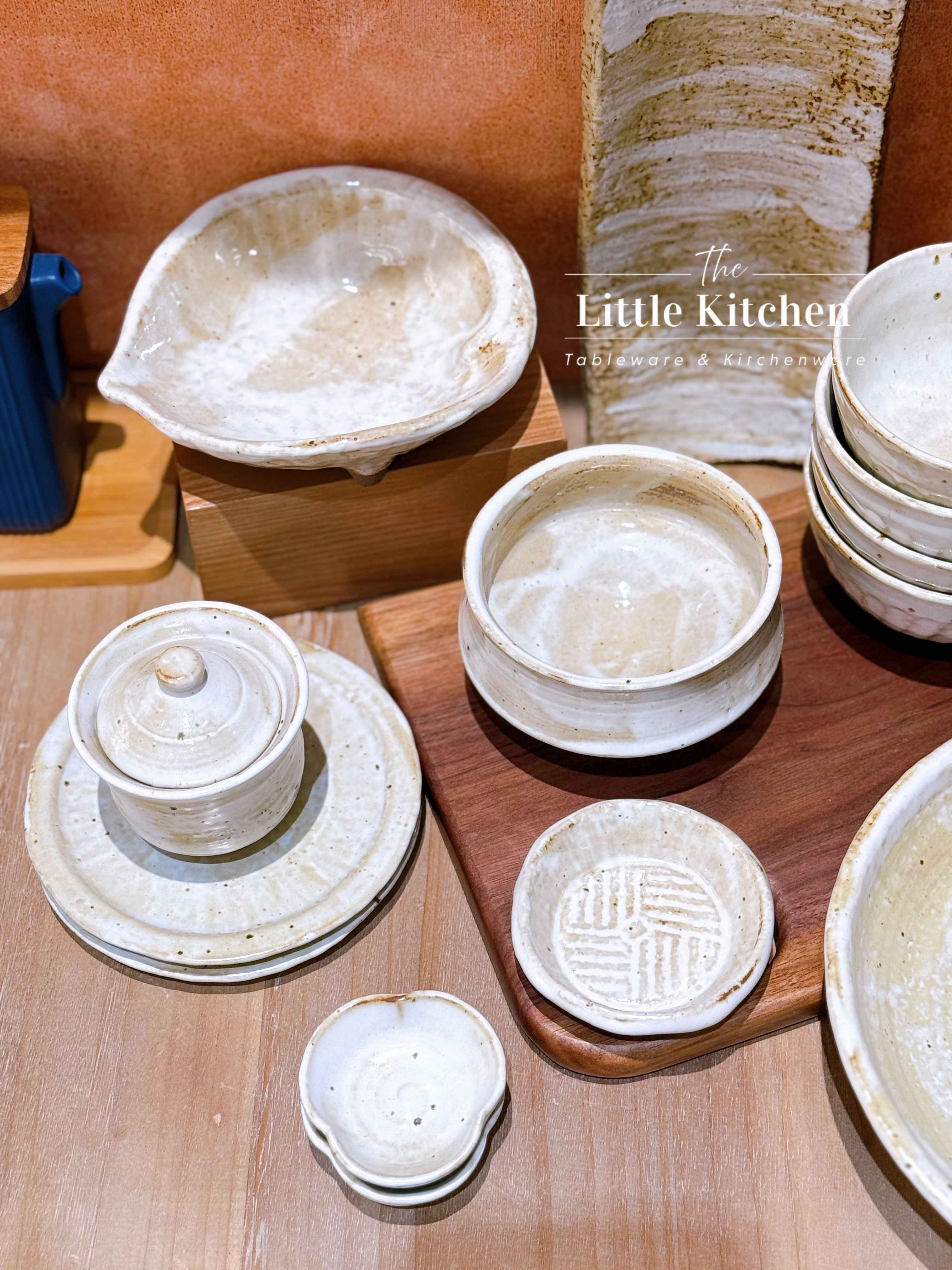 Bộ bát đĩa cao cấp phong cách Nhật Bản họa tiết loang màu be