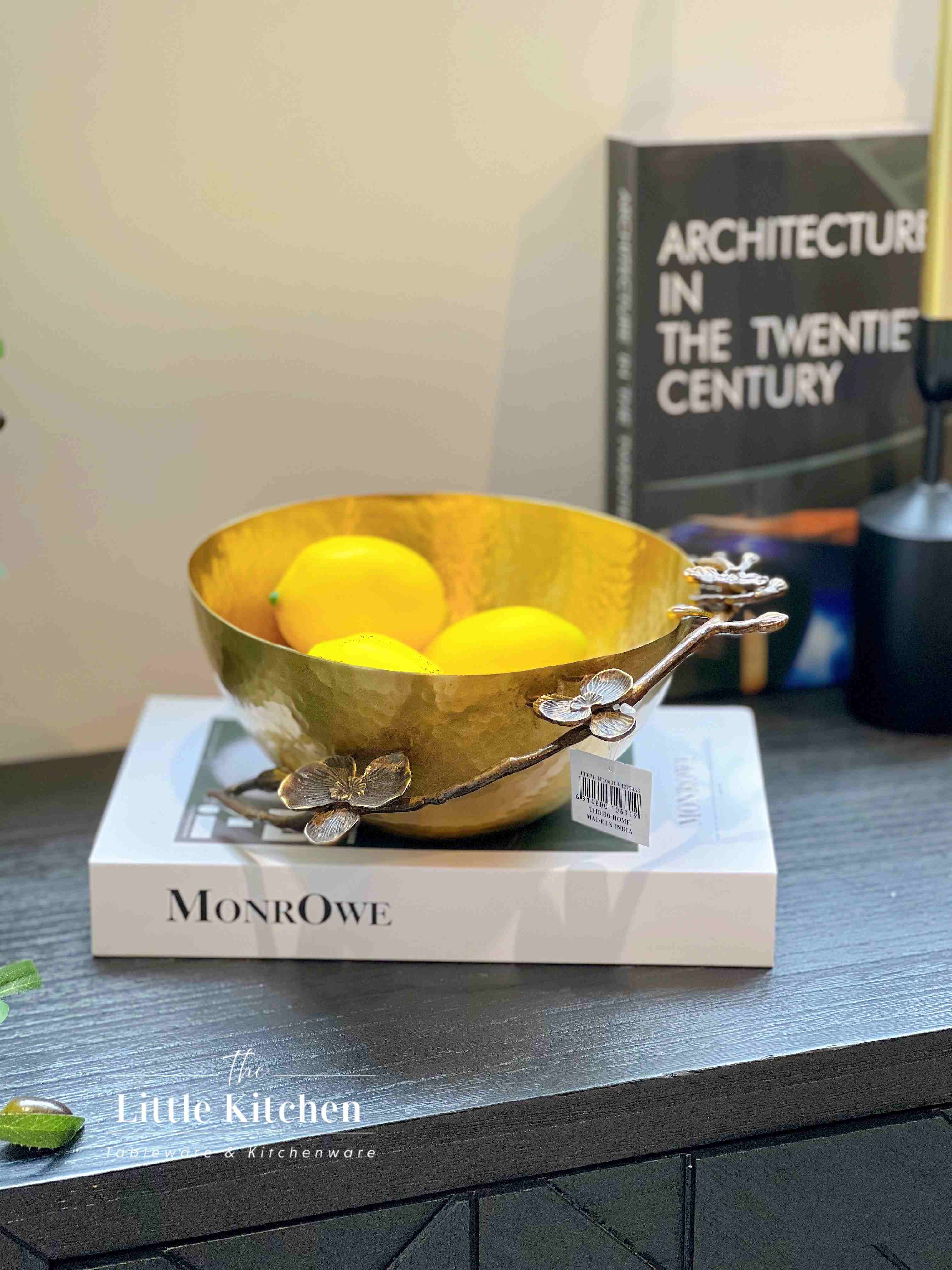 Đồng Ấn Độ bowl cành hoa V21