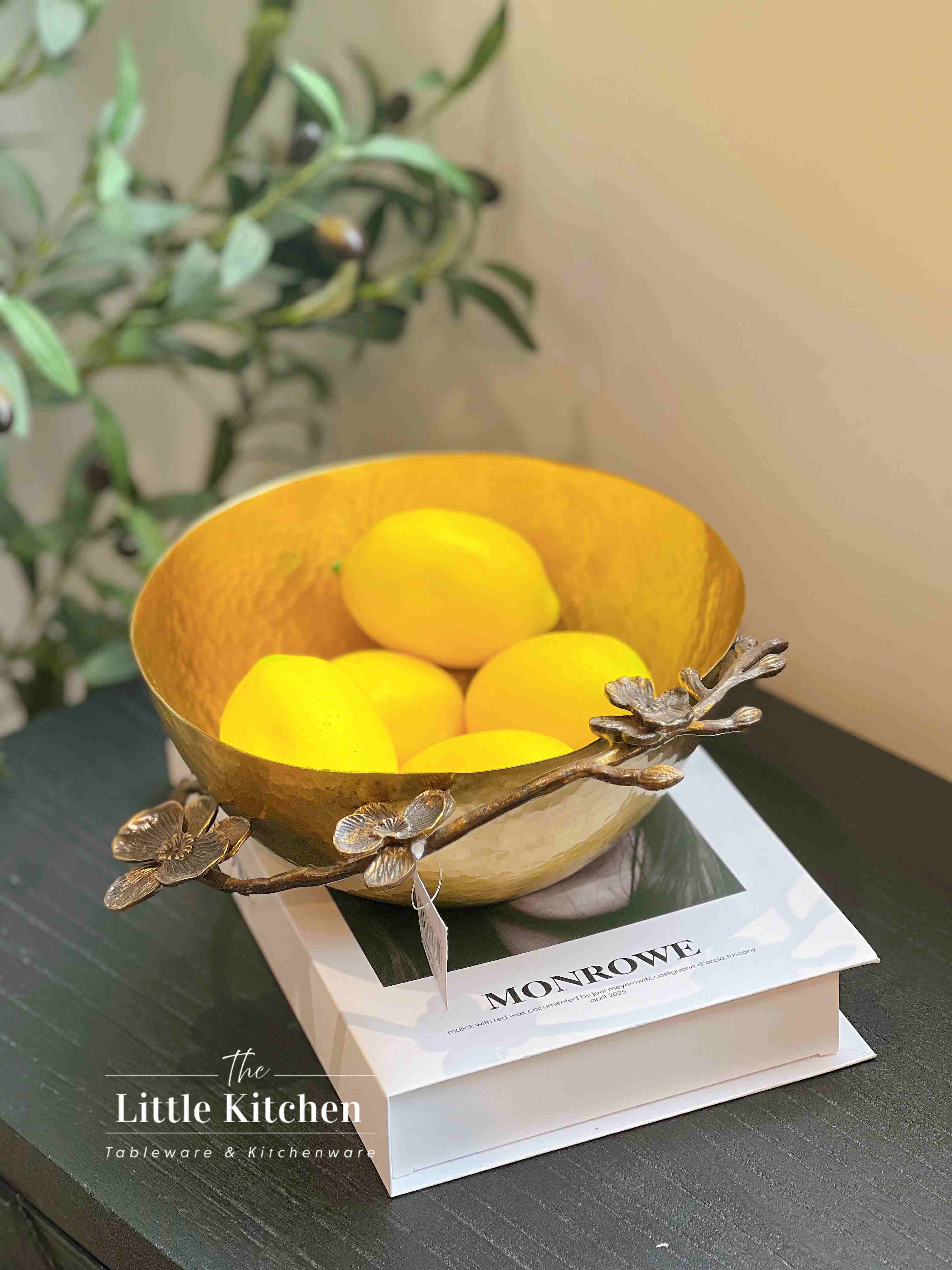 Đồng Ấn Độ bowl cành hoa V21