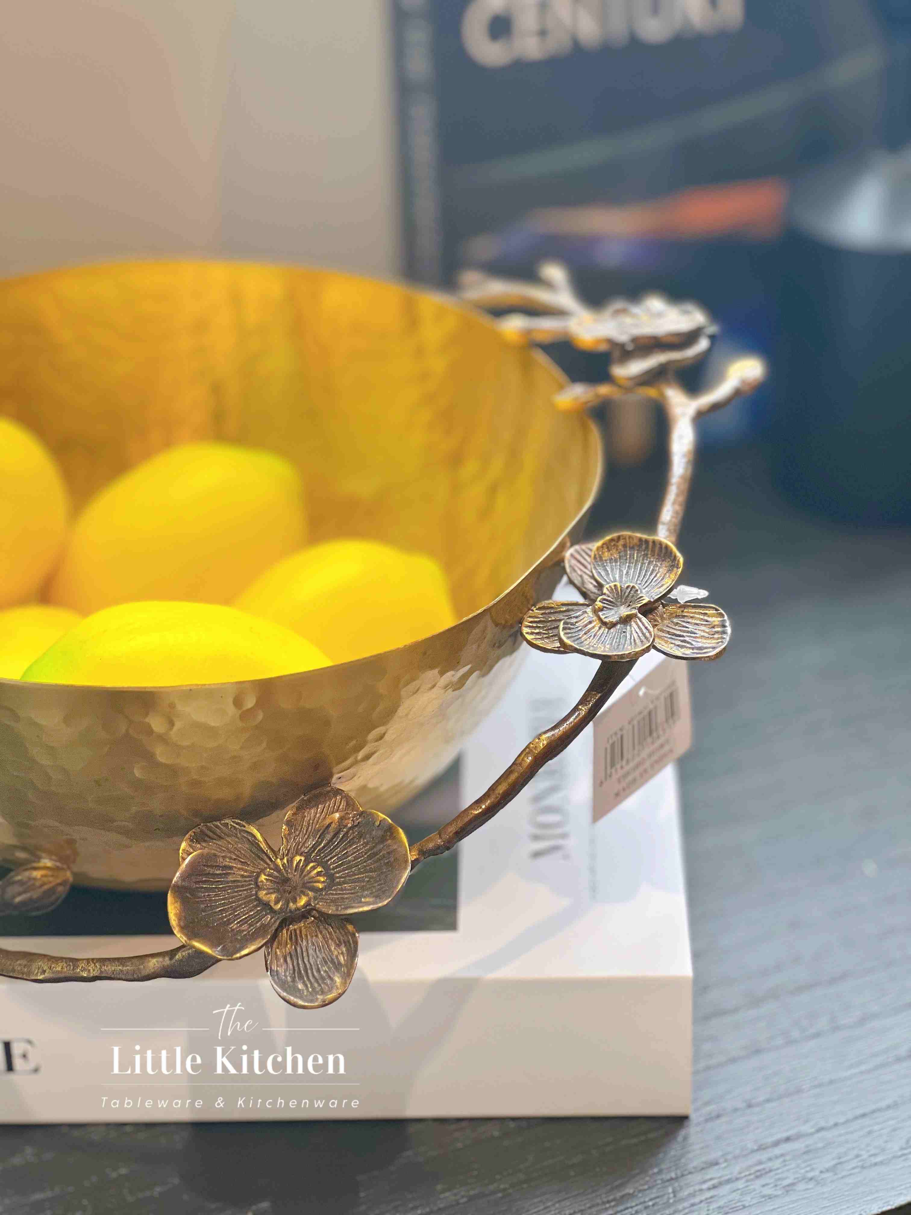 Đồng Ấn Độ bowl cành hoa V21