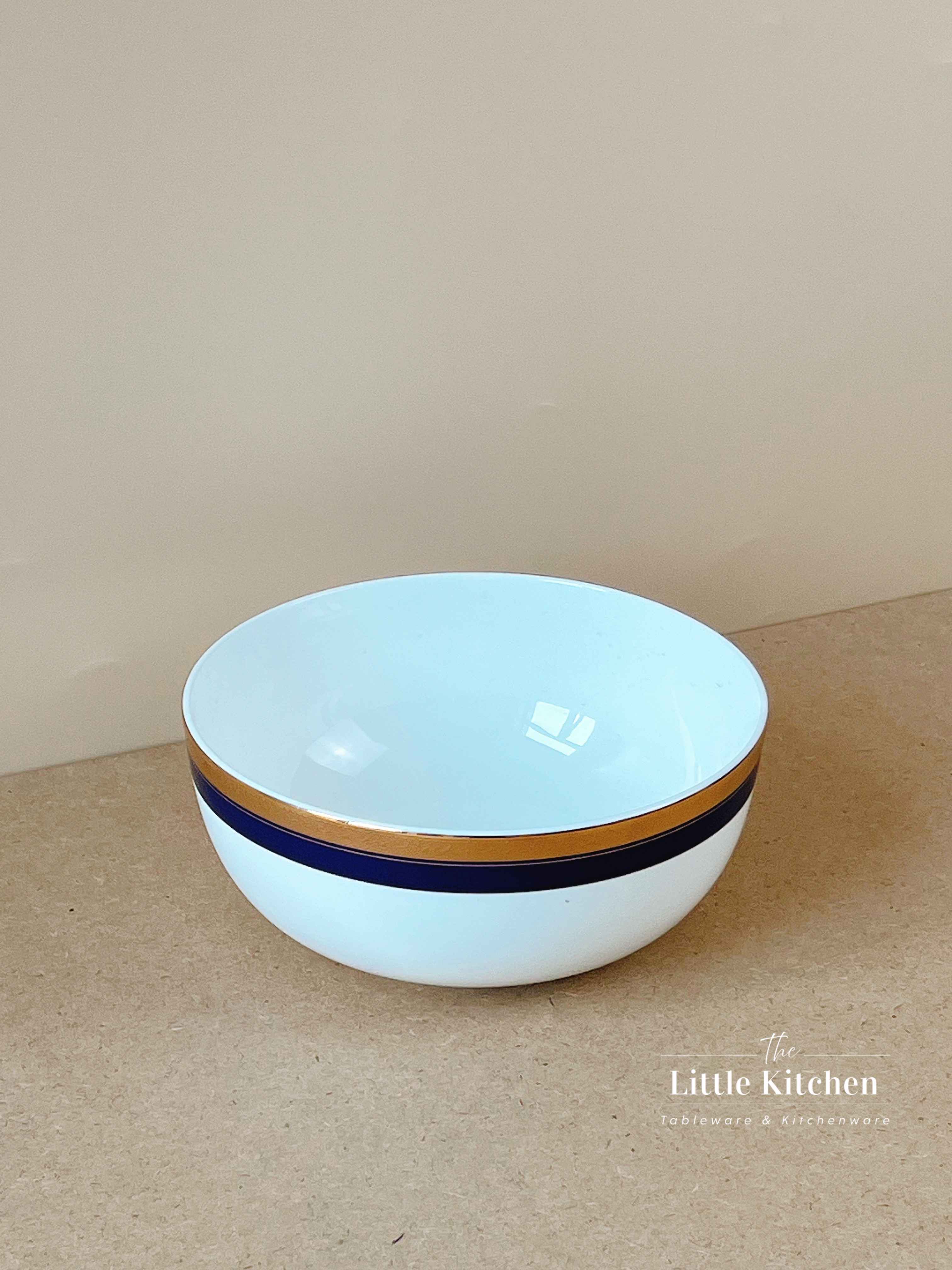 Bộ bát đĩa cao cấp sứ xương viền lam vàng