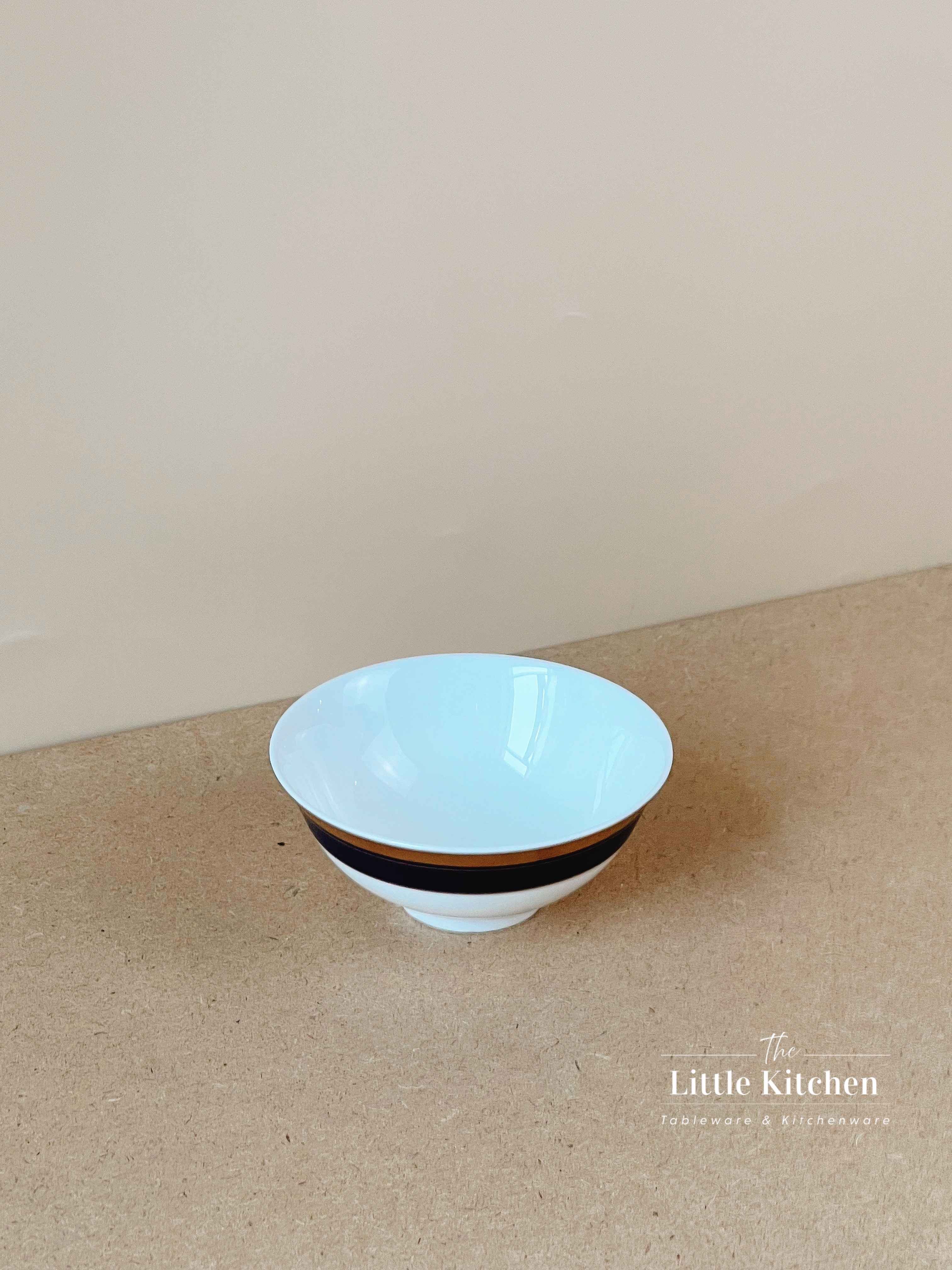 Bộ bát đĩa cao cấp sứ xương viền lam vàng