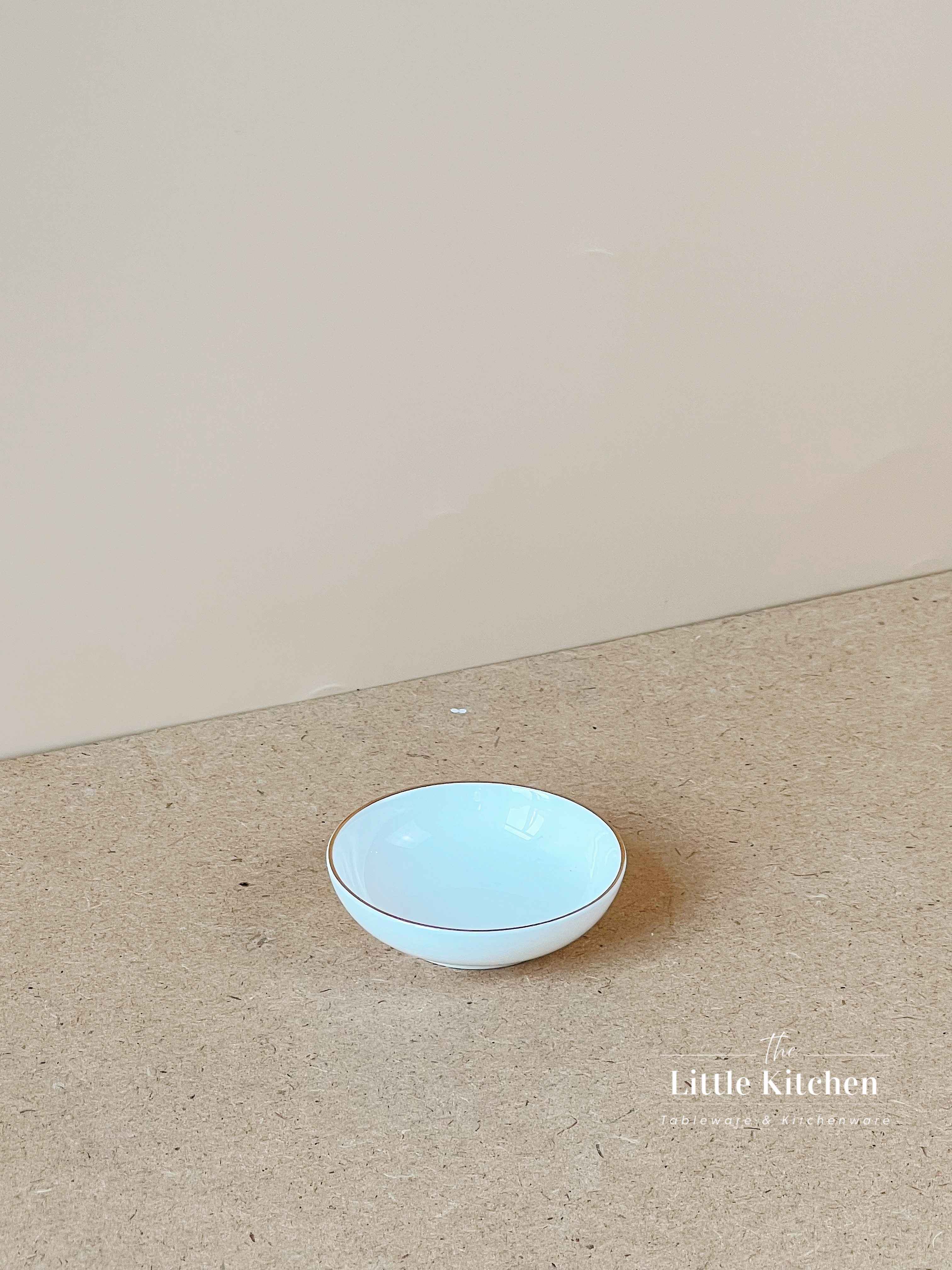 Bộ bát đĩa cao cấp sứ xương viền lam vàng