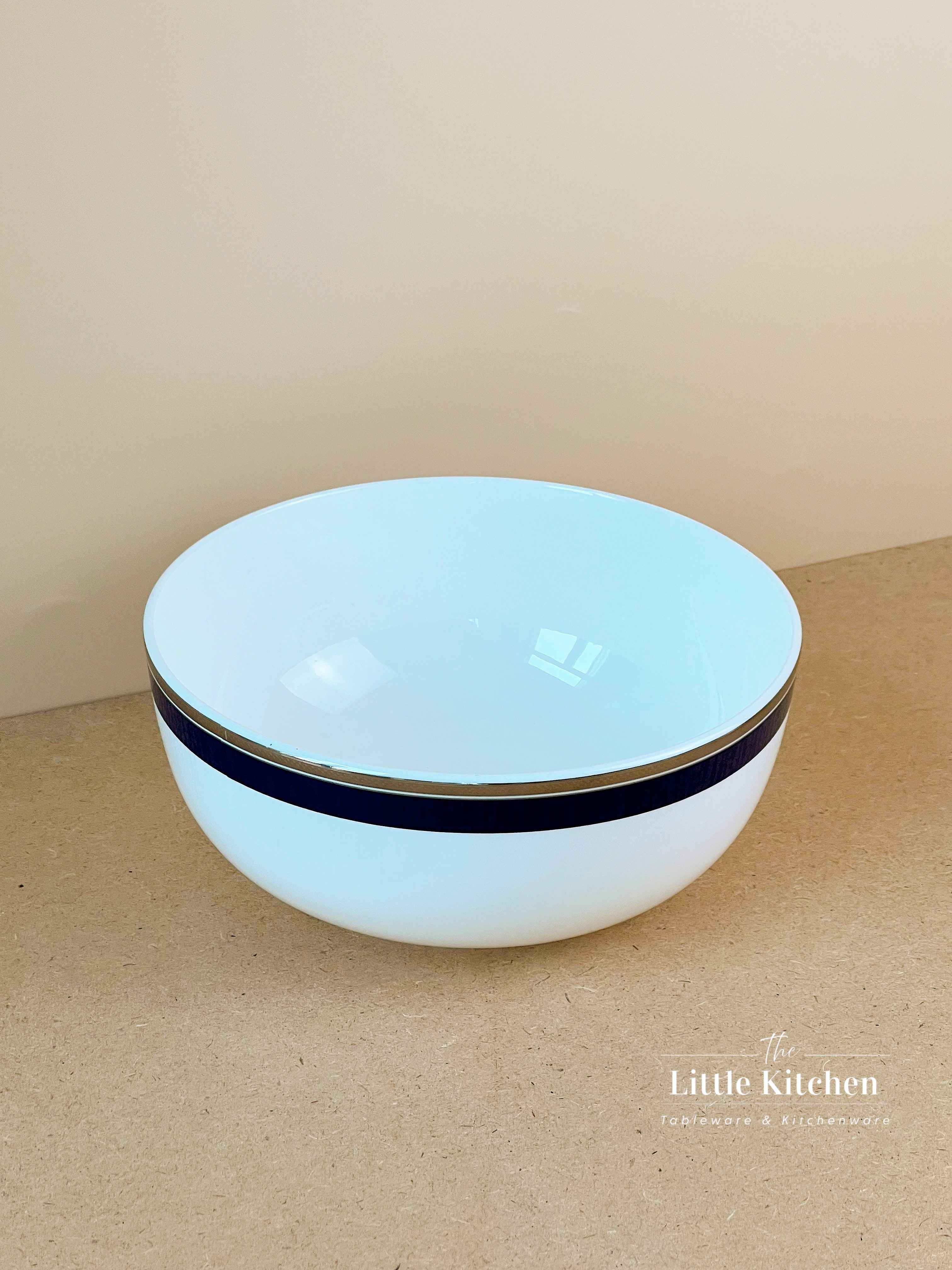 Bộ bát đĩa cao cấp sứ xương viền lam Bạc