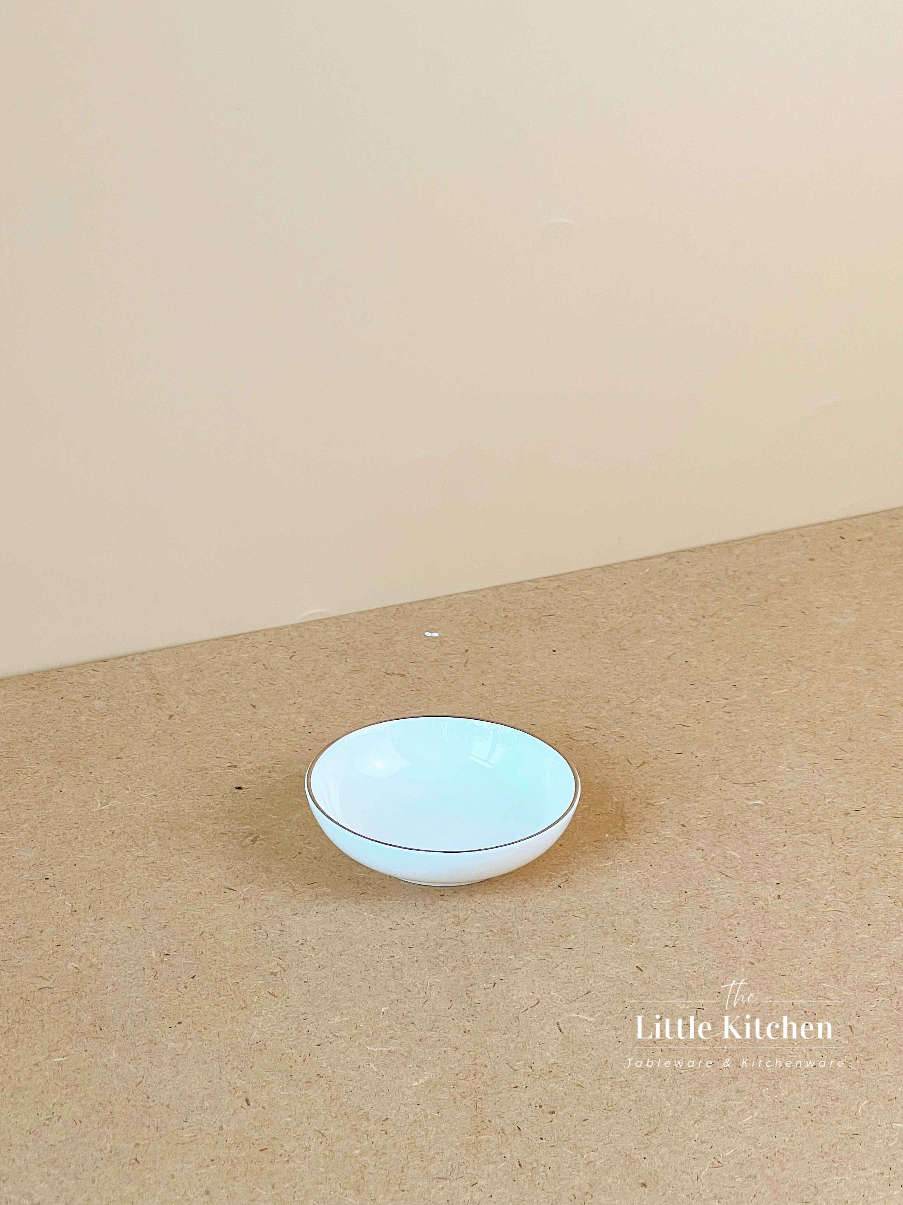 Bộ bát đĩa cao cấp sứ xương viền lam Bạc