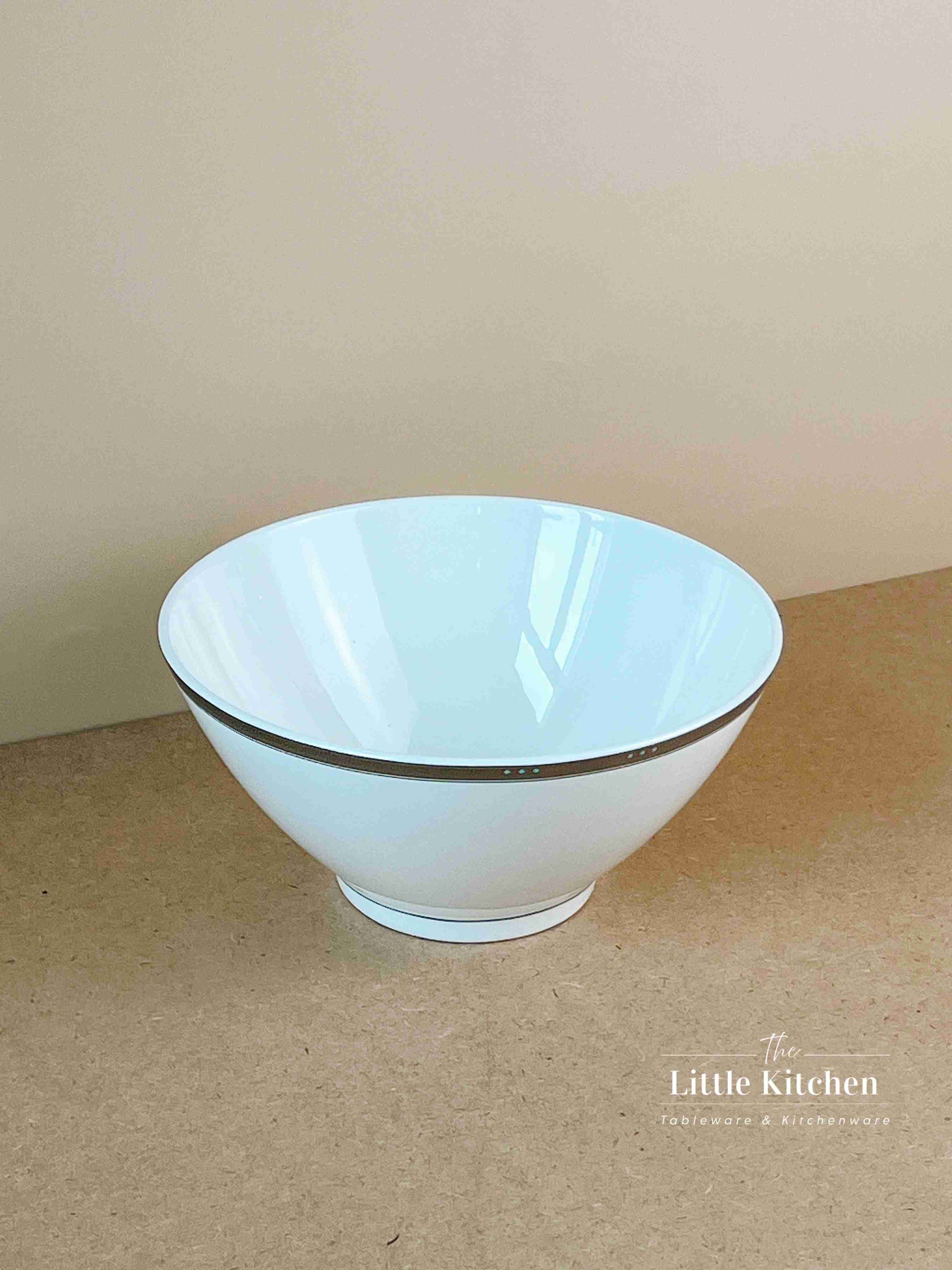 Bộ bát đĩa cao cấp sứ  Magie màu trắng viền bi