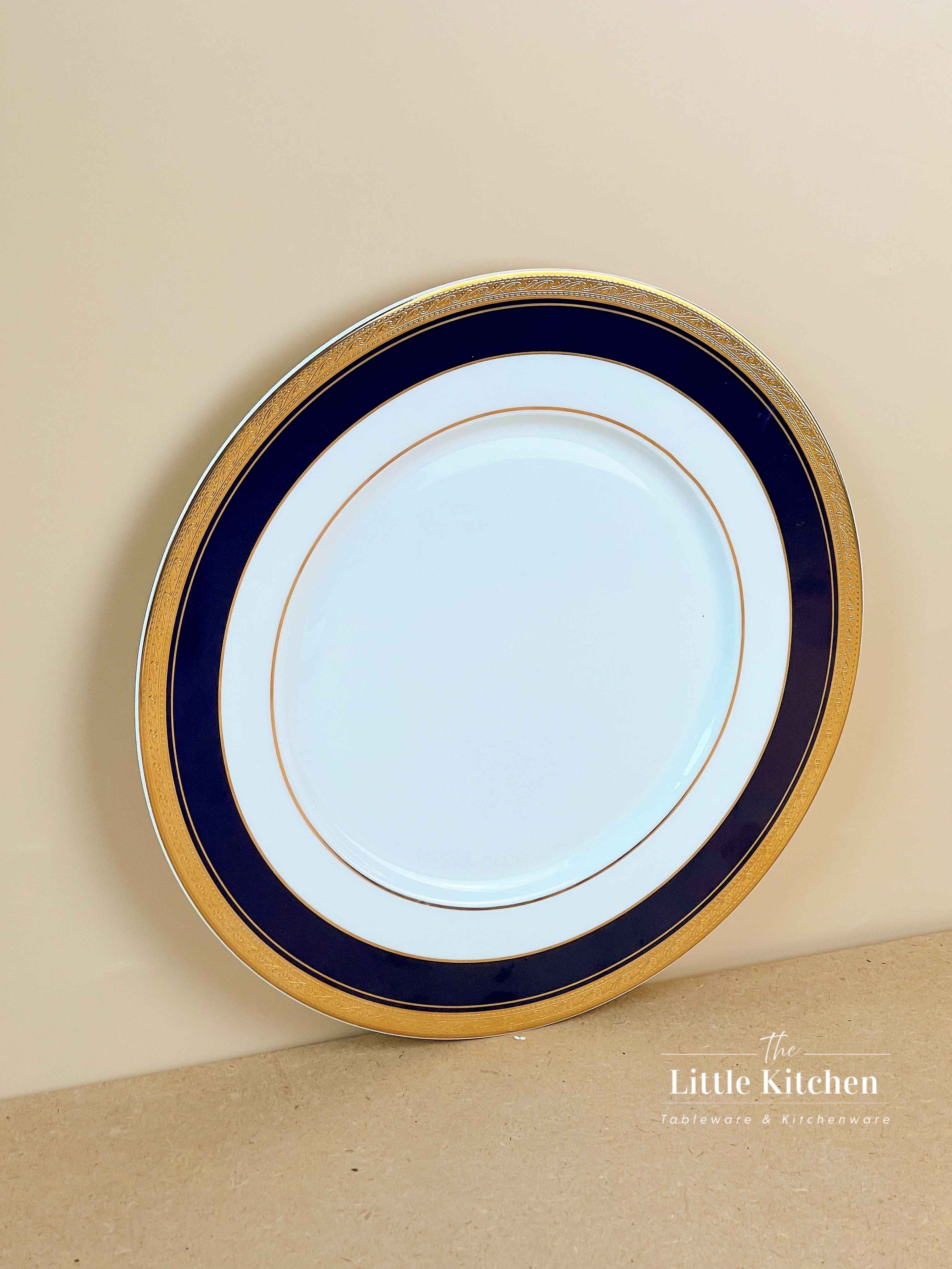 Bộ bát đĩa cao cấp sứ xương viền lam vàng