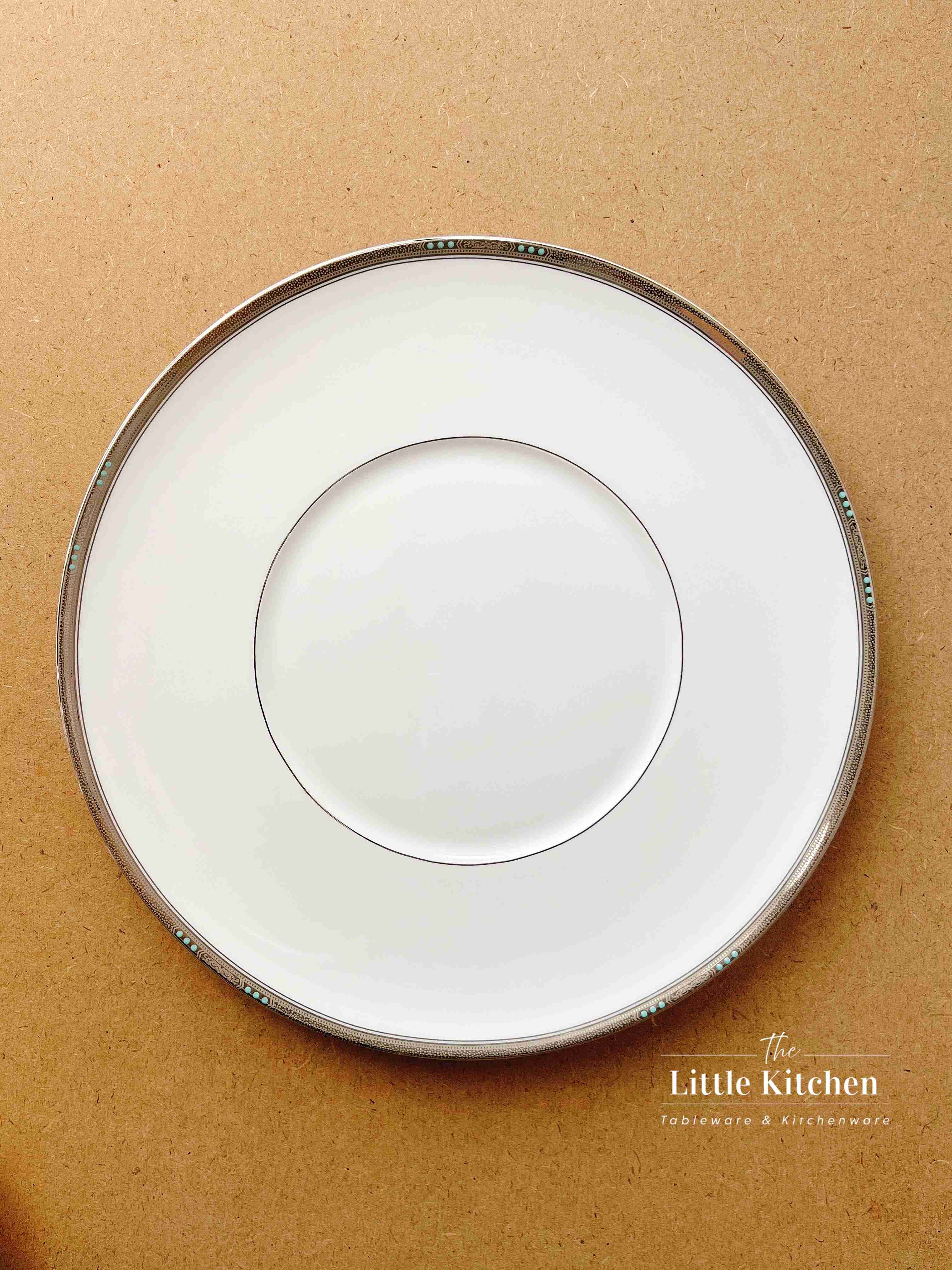 Bộ bát đĩa cao cấp sứ  Magie màu trắng viền bi