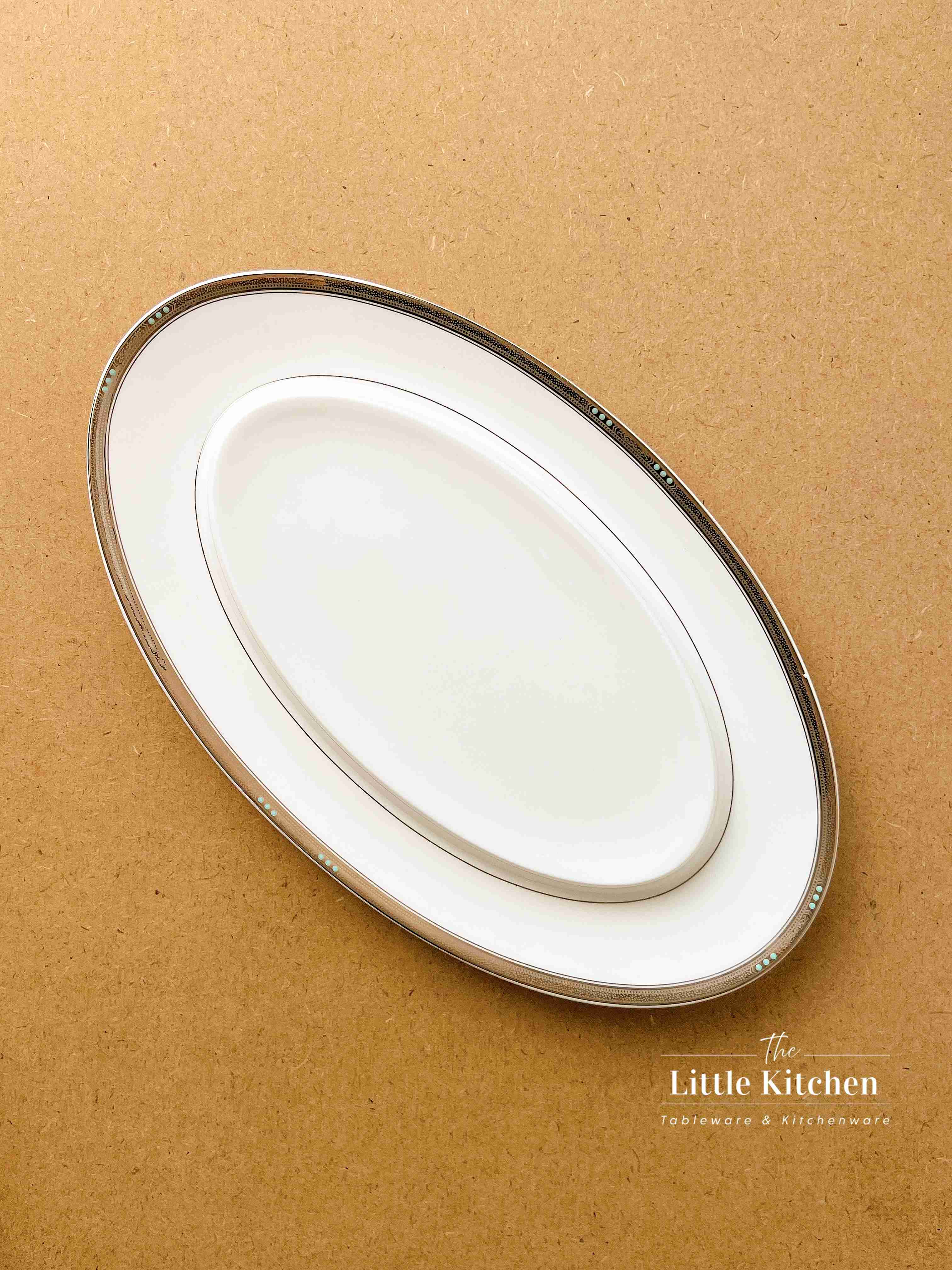 Bộ bát đĩa cao cấp sứ  Magie màu trắng viền bi