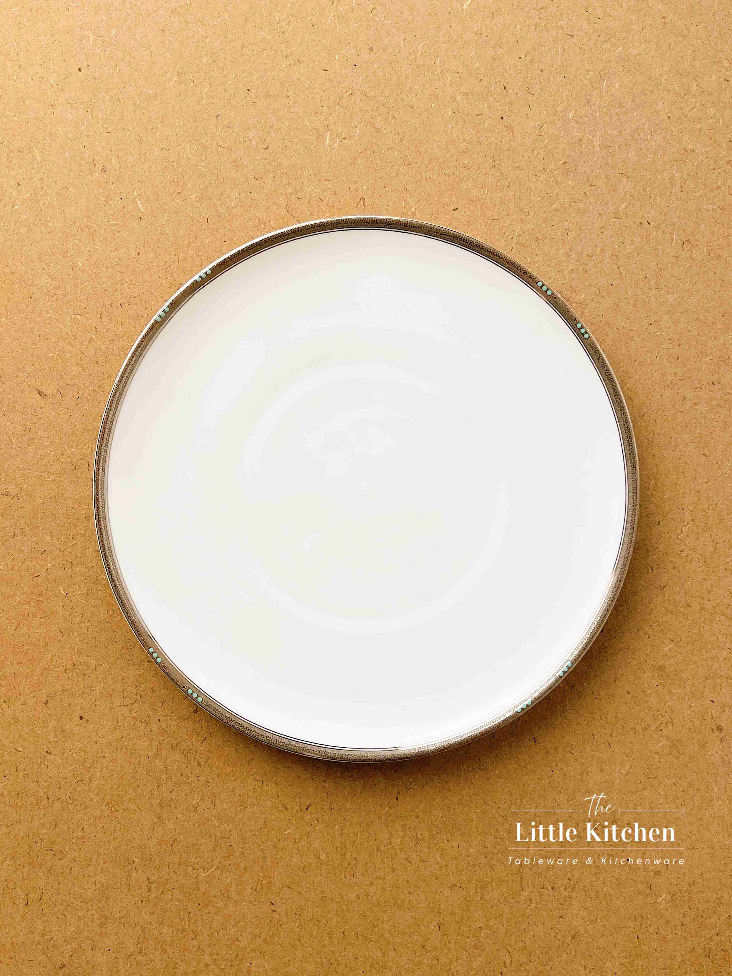 Bộ bát đĩa cao cấp sứ  Magie màu trắng viền bi