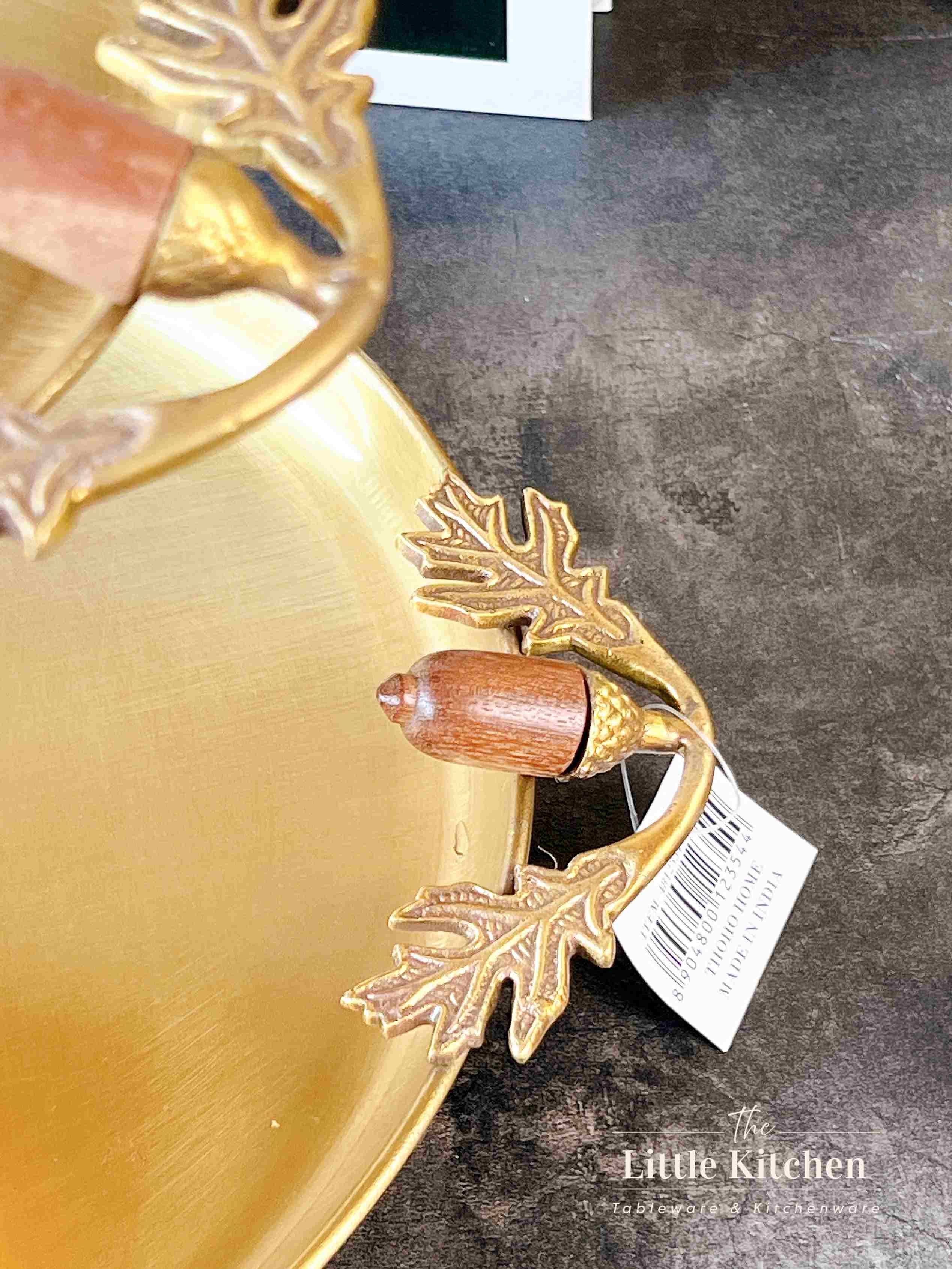 Đồng Ấn Độ khay 2 tầng hạt dẻ vàng 26*39