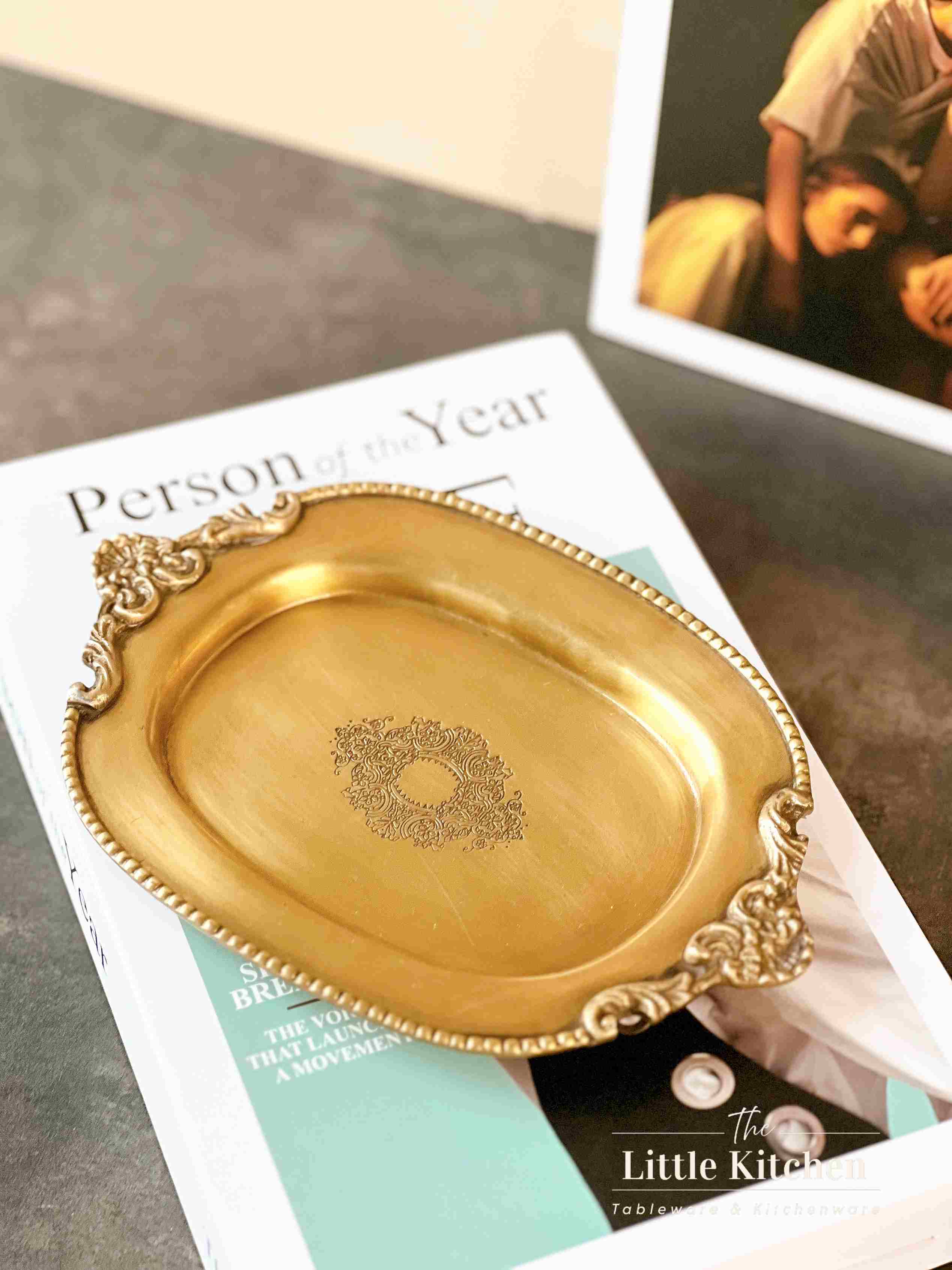 Đồng Ấn Độ khay bầu dục 21*15