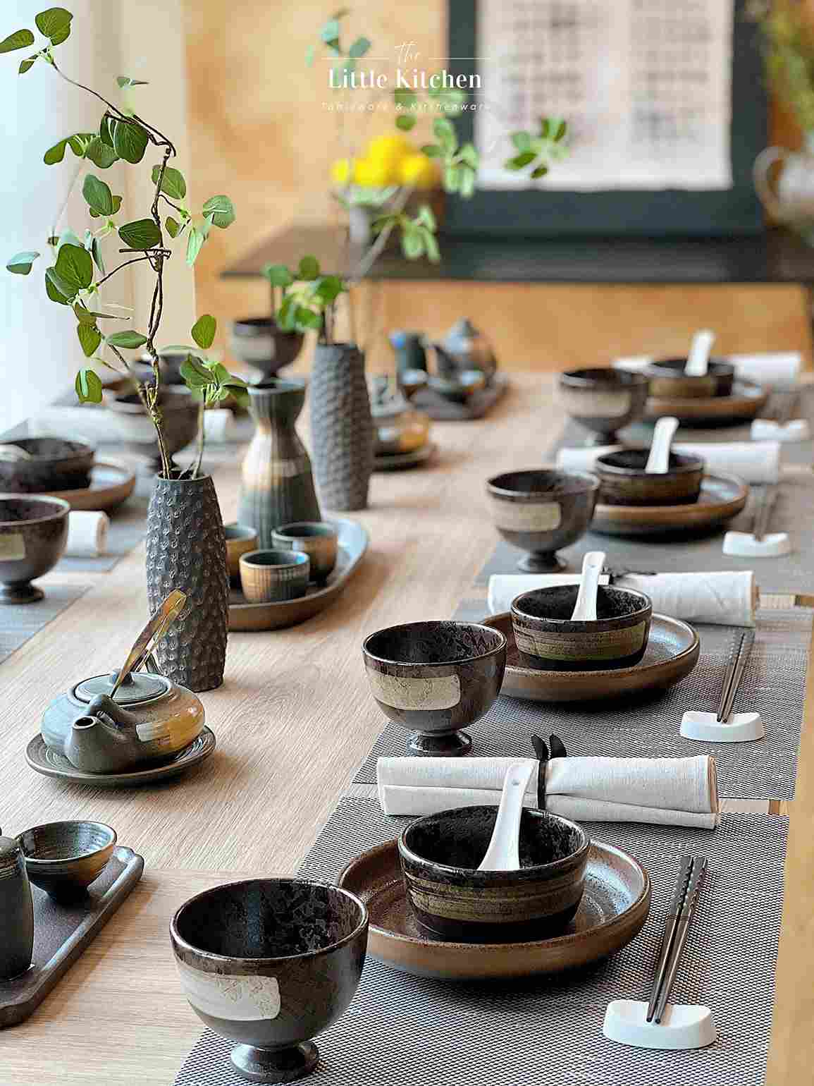 Set tiệc nâu phong cách Nhật