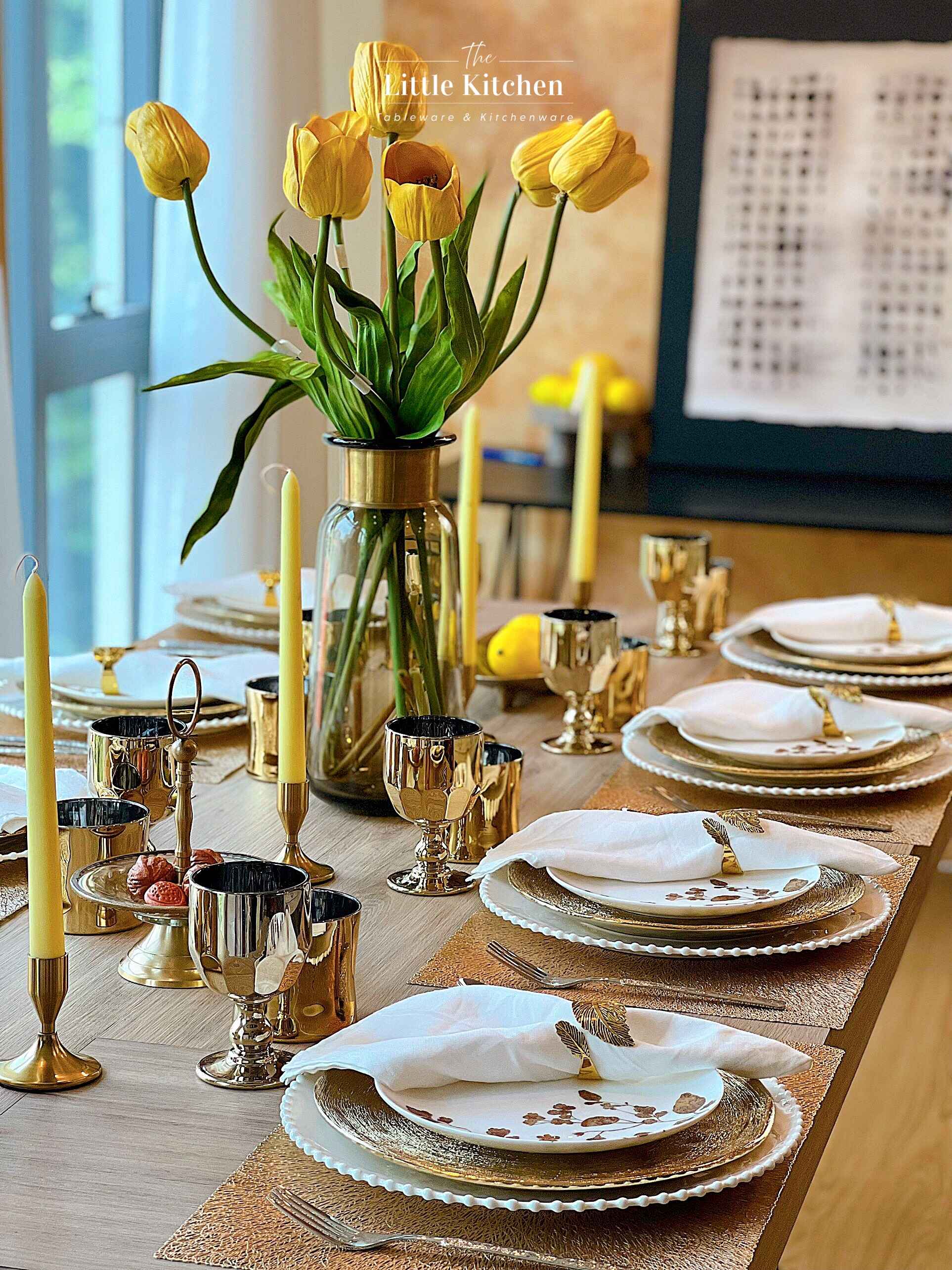 Set tiệc đĩa sứ xương hoạ tiết hoa