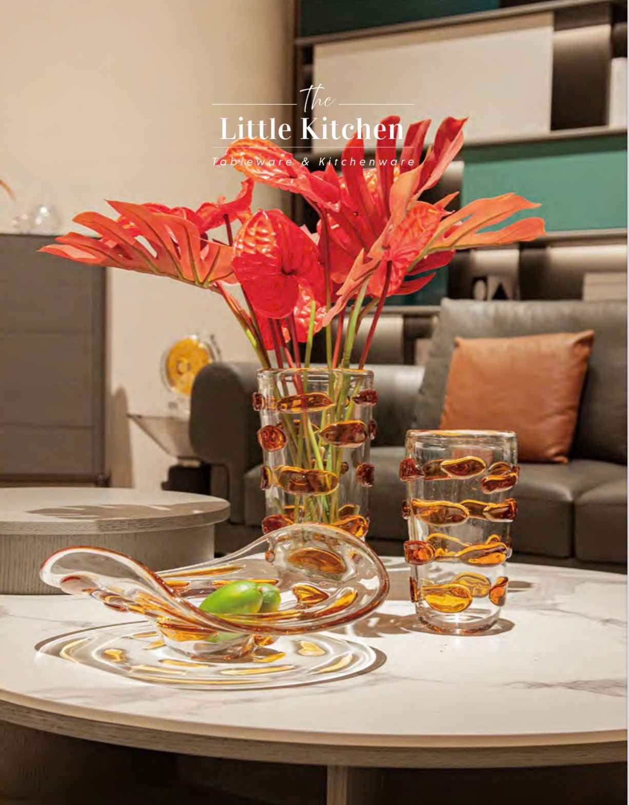 Bình thủy tinh cụm amber nổi