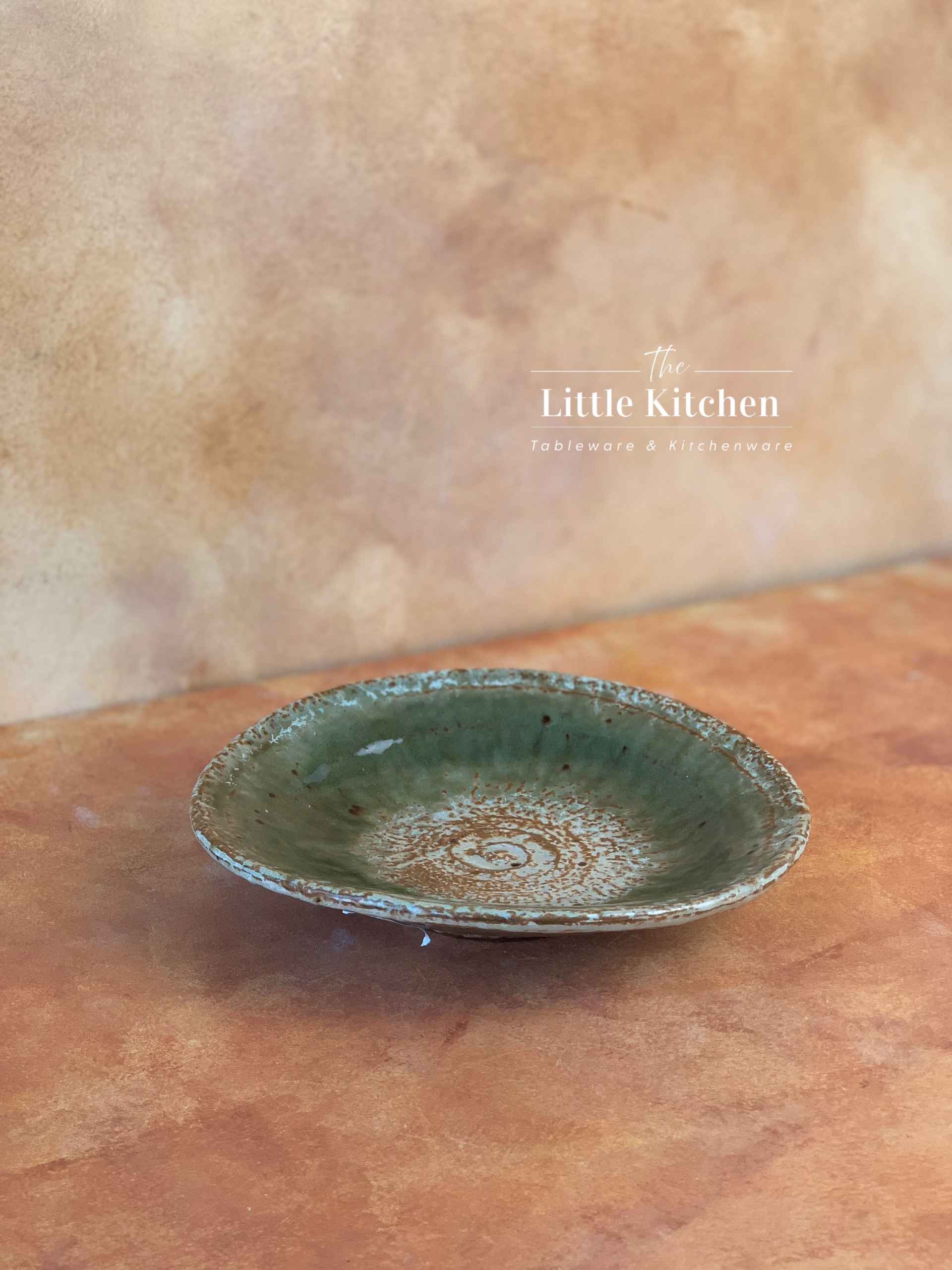 Bộ bát đĩa cao cấp phong cách Nhật Bản họa tiết loang màu lục