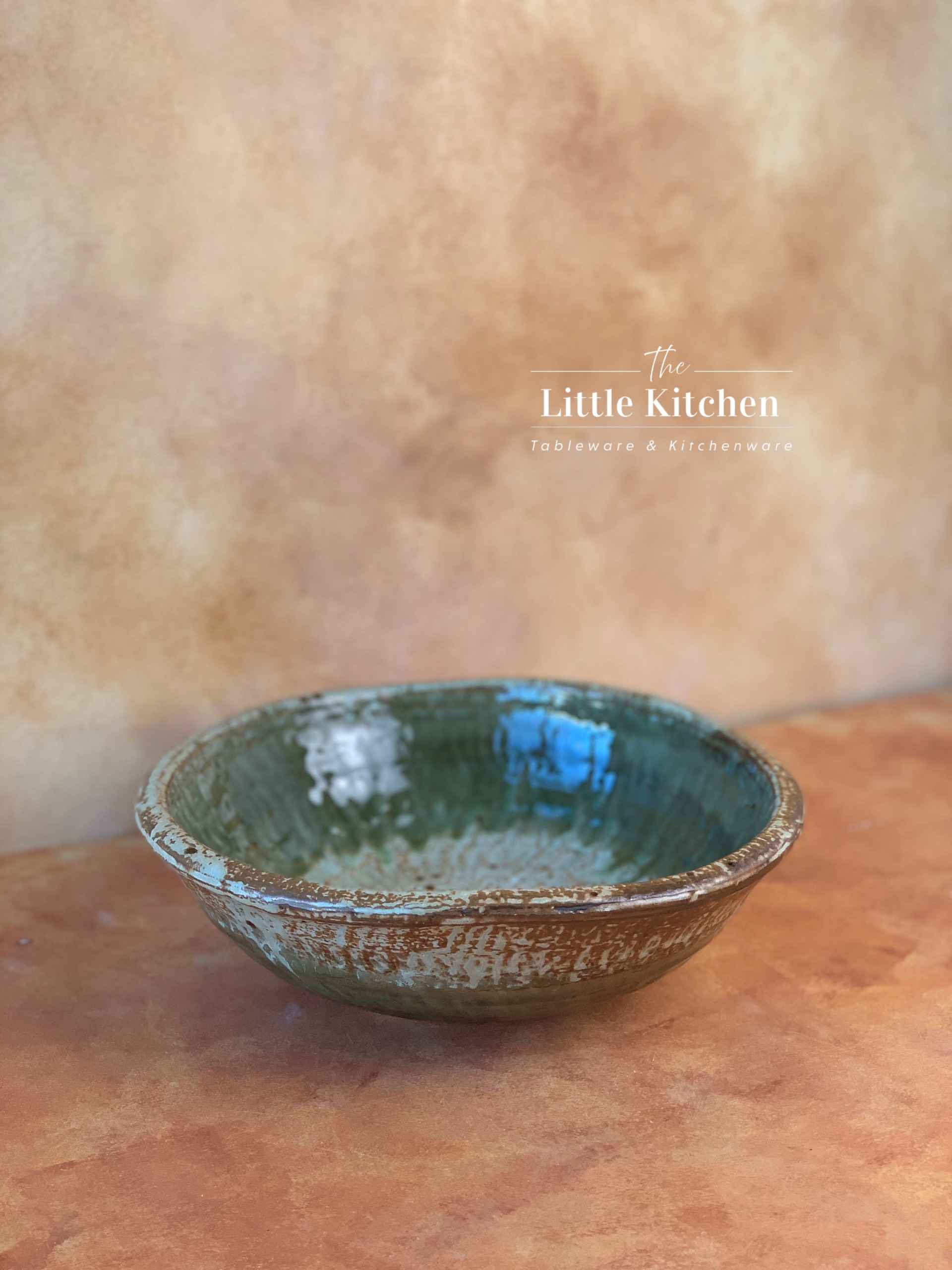 Bộ bát đĩa cao cấp phong cách Nhật Bản họa tiết loang màu lục