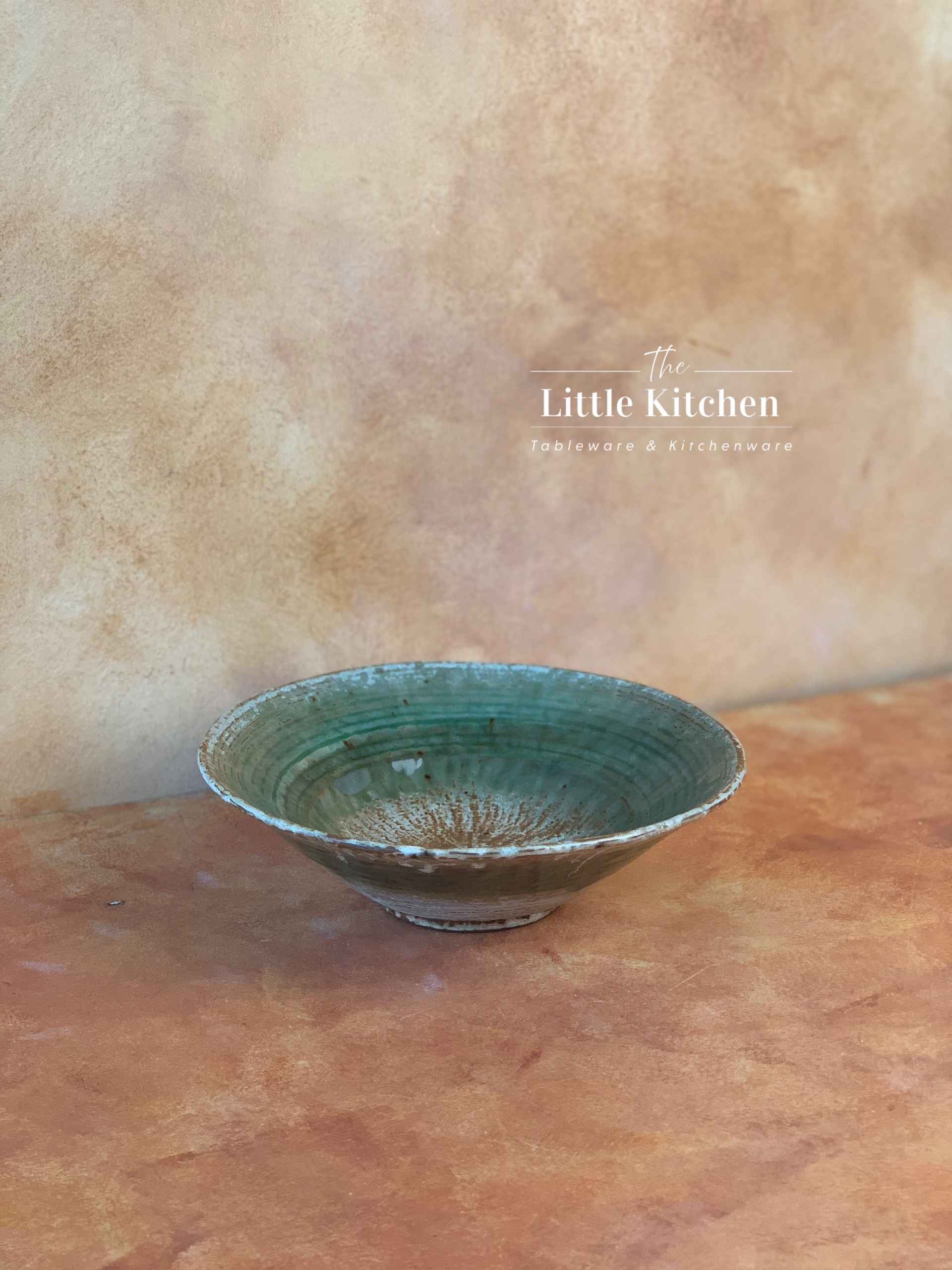 Bộ bát đĩa cao cấp phong cách Nhật Bản họa tiết loang màu lục