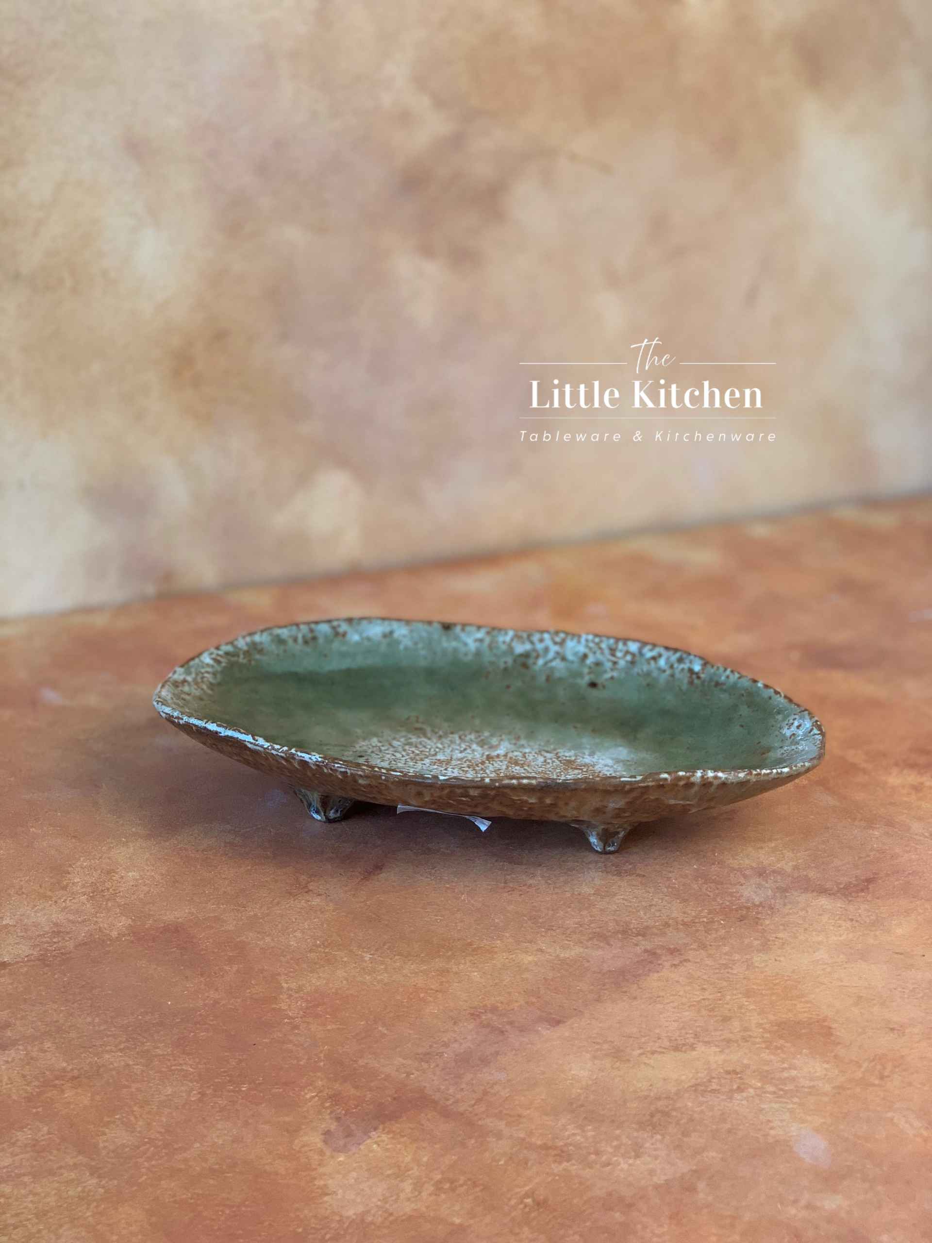 Bộ bát đĩa cao cấp phong cách Nhật Bản họa tiết loang màu lục