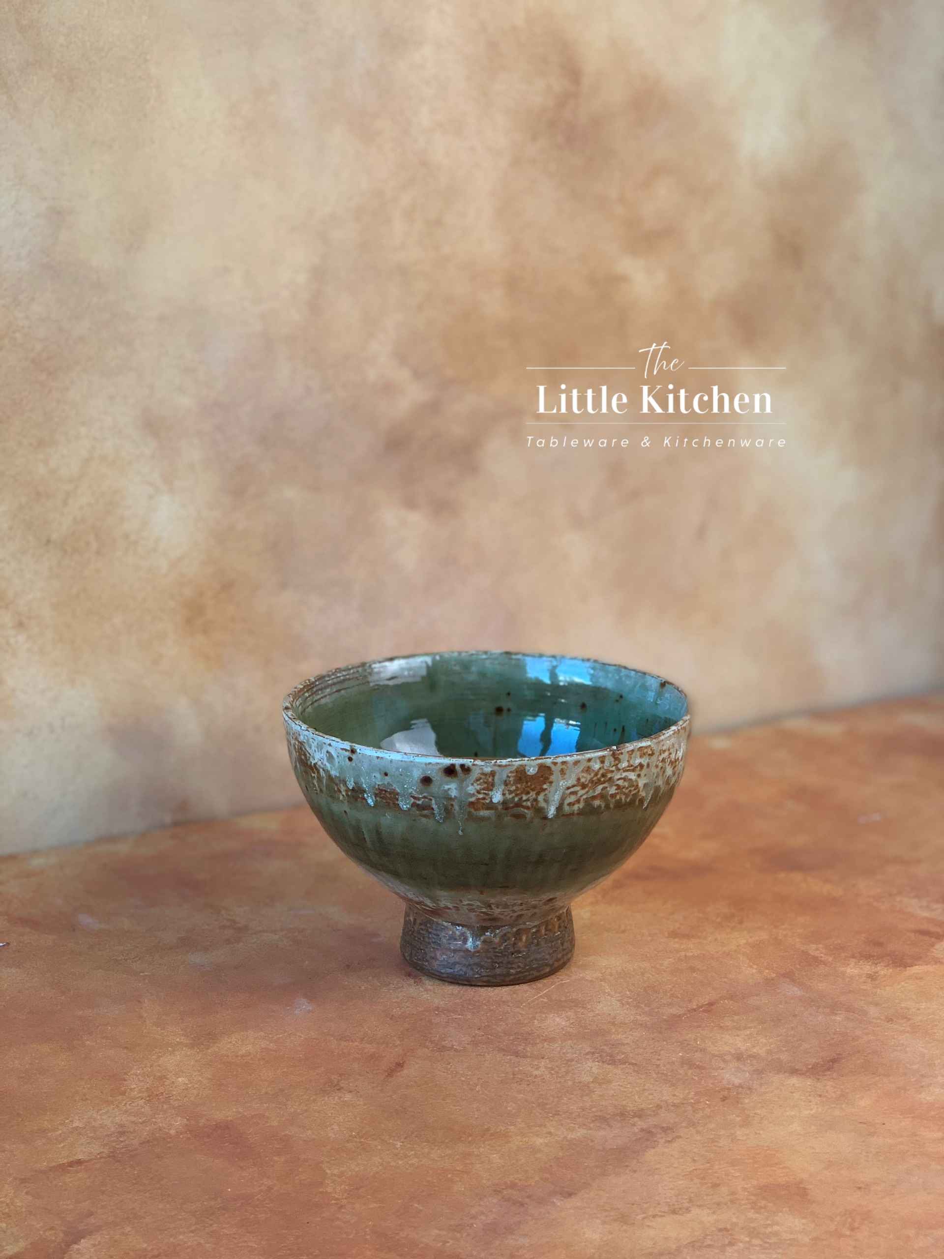 Bộ bát đĩa cao cấp phong cách Nhật Bản họa tiết loang màu lục