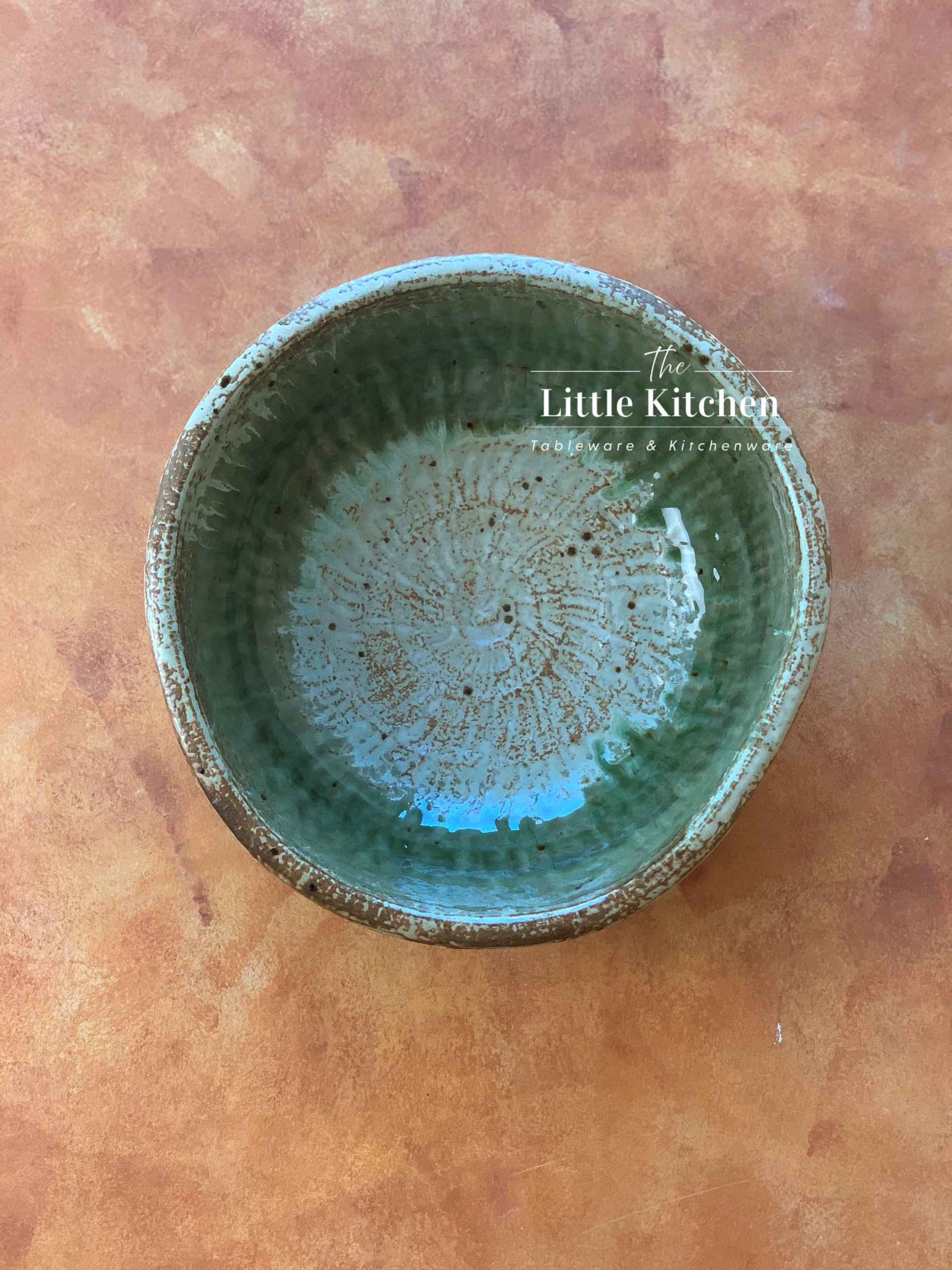 Bộ bát đĩa cao cấp phong cách Nhật Bản họa tiết loang màu lục