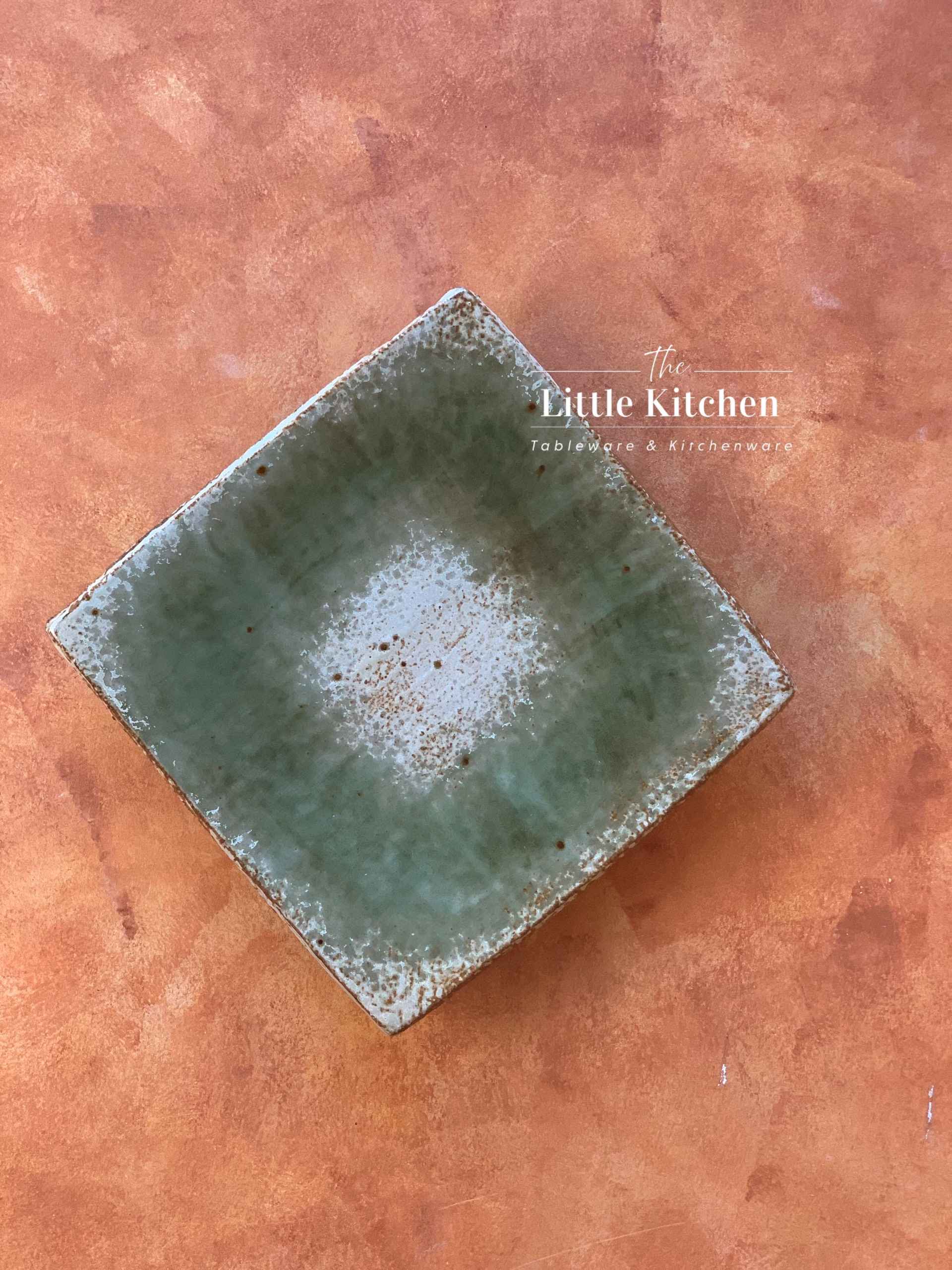 Bộ bát đĩa cao cấp phong cách Nhật Bản họa tiết loang màu lục