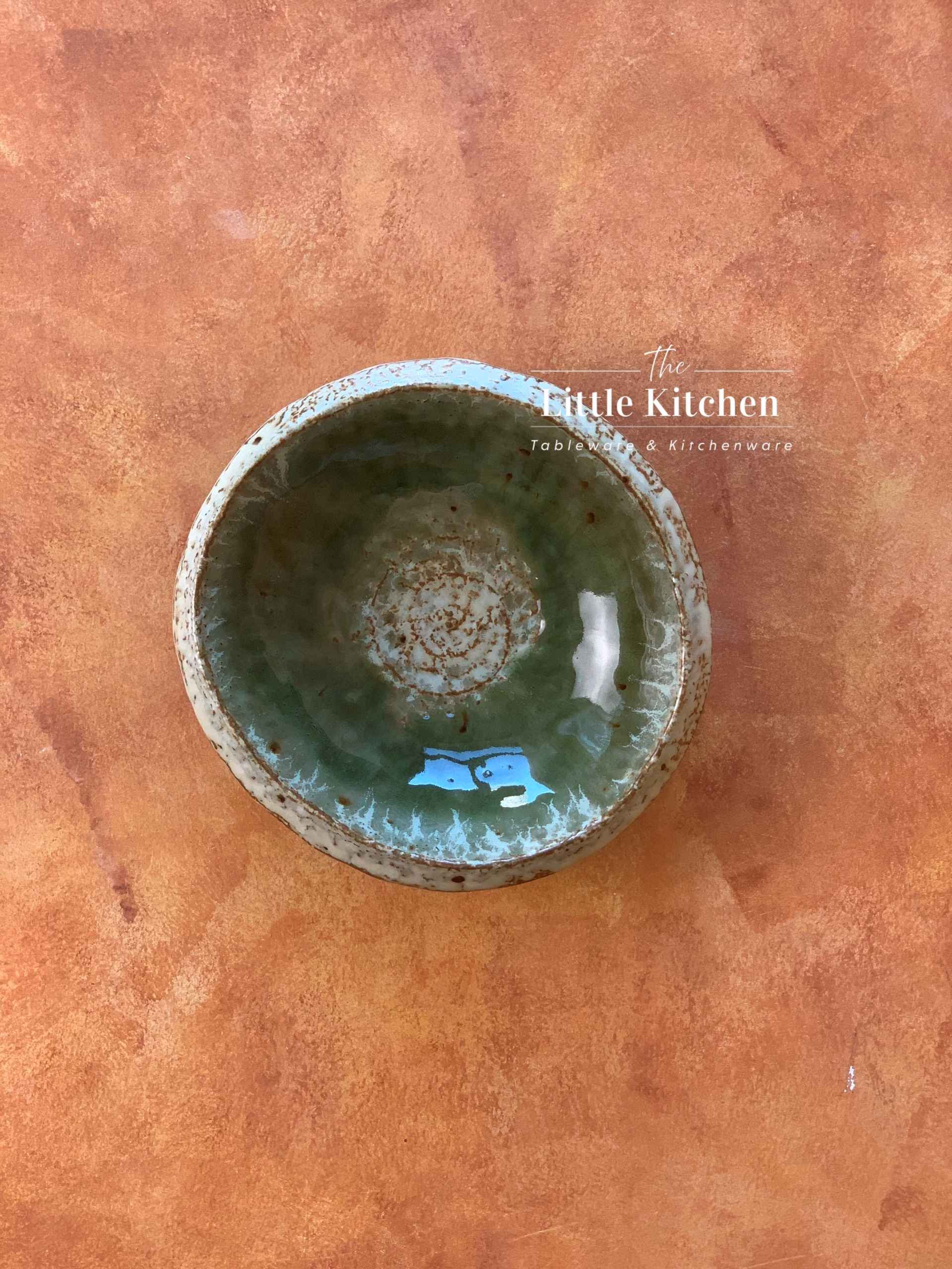 Bộ bát đĩa cao cấp phong cách Nhật Bản họa tiết loang màu lục