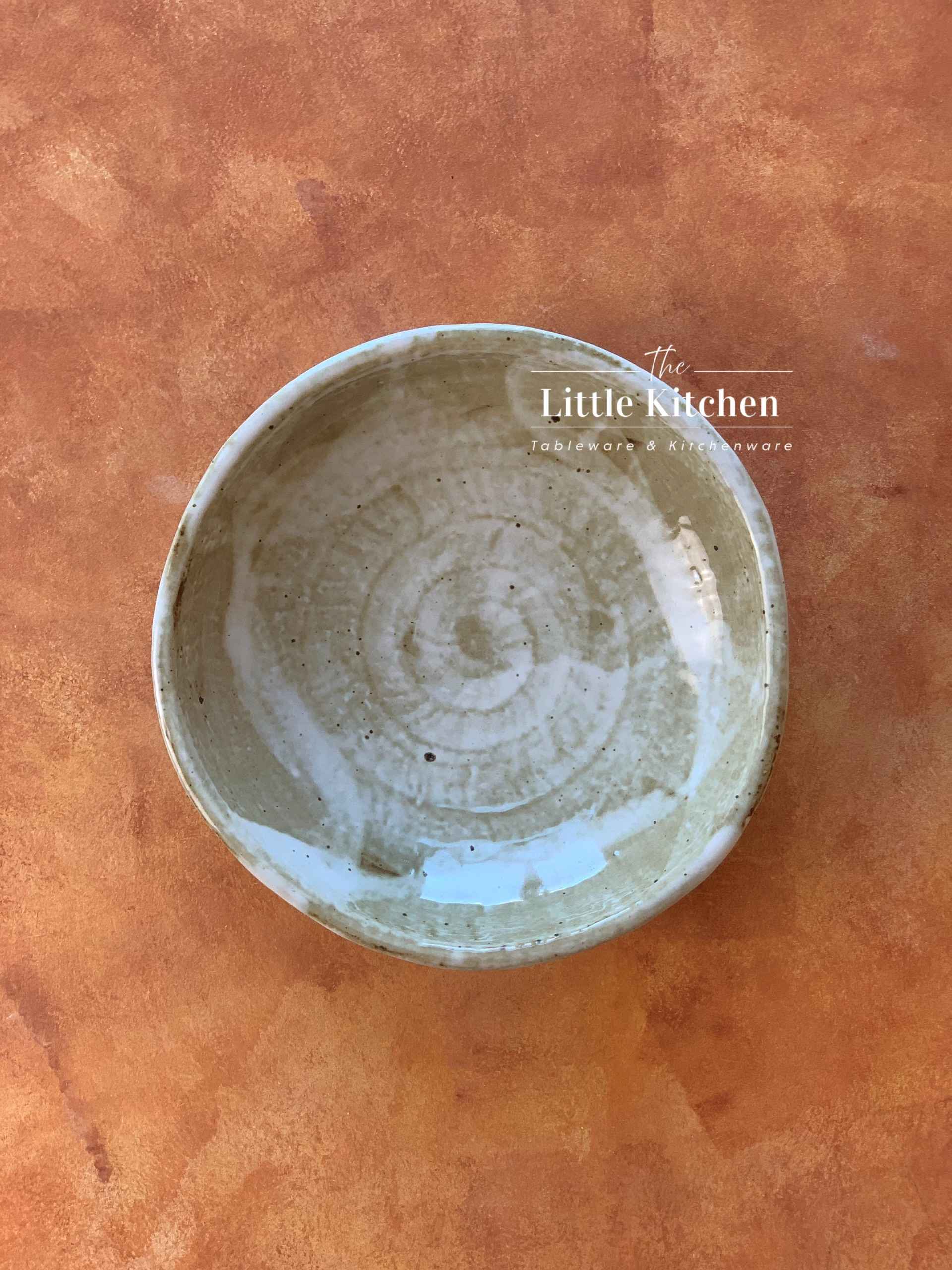 Bộ bát đĩa cao cấp phong cách Nhật Bản họa tiết loang màu be