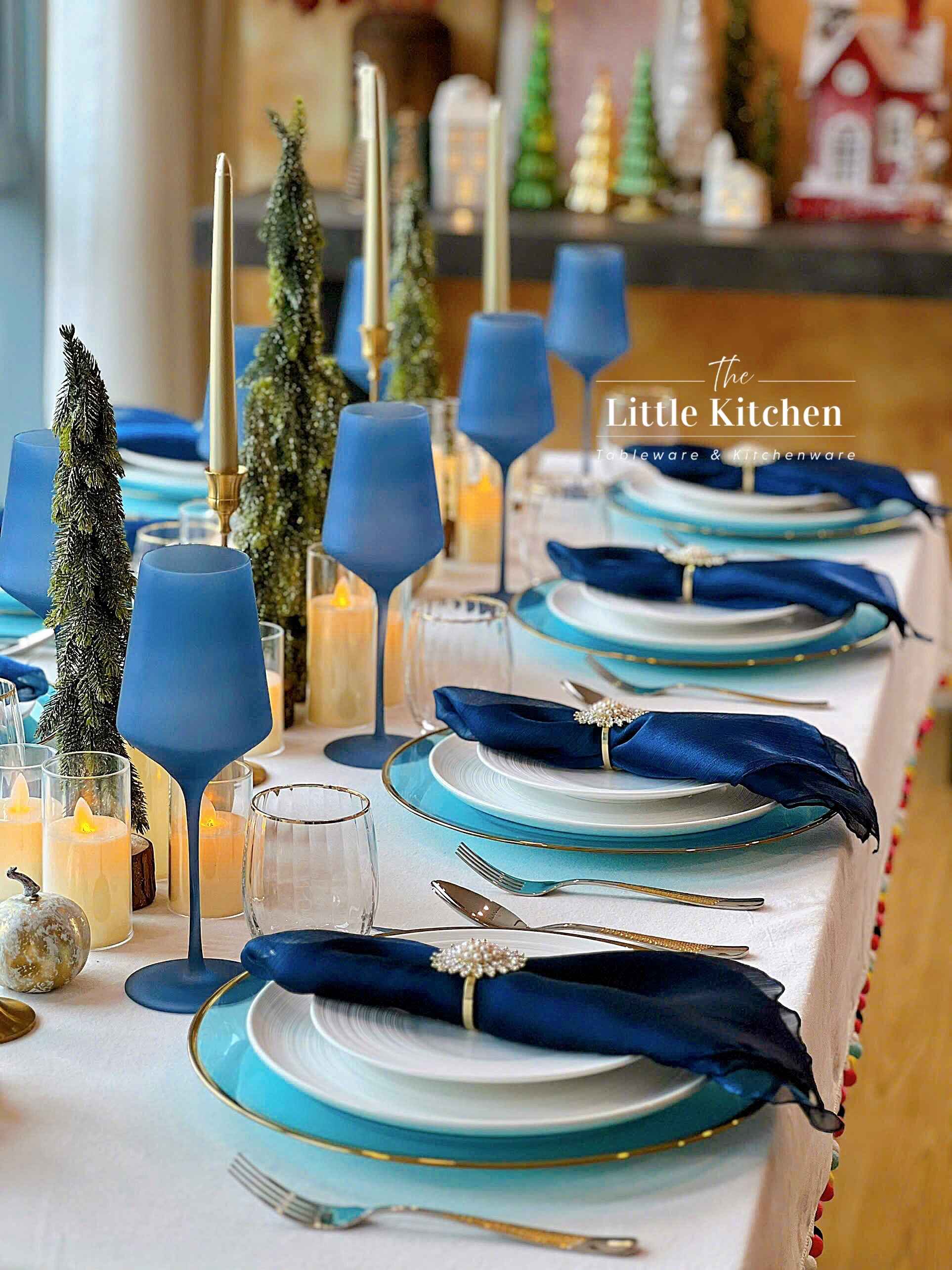 Set tiệc cưới xanh blue