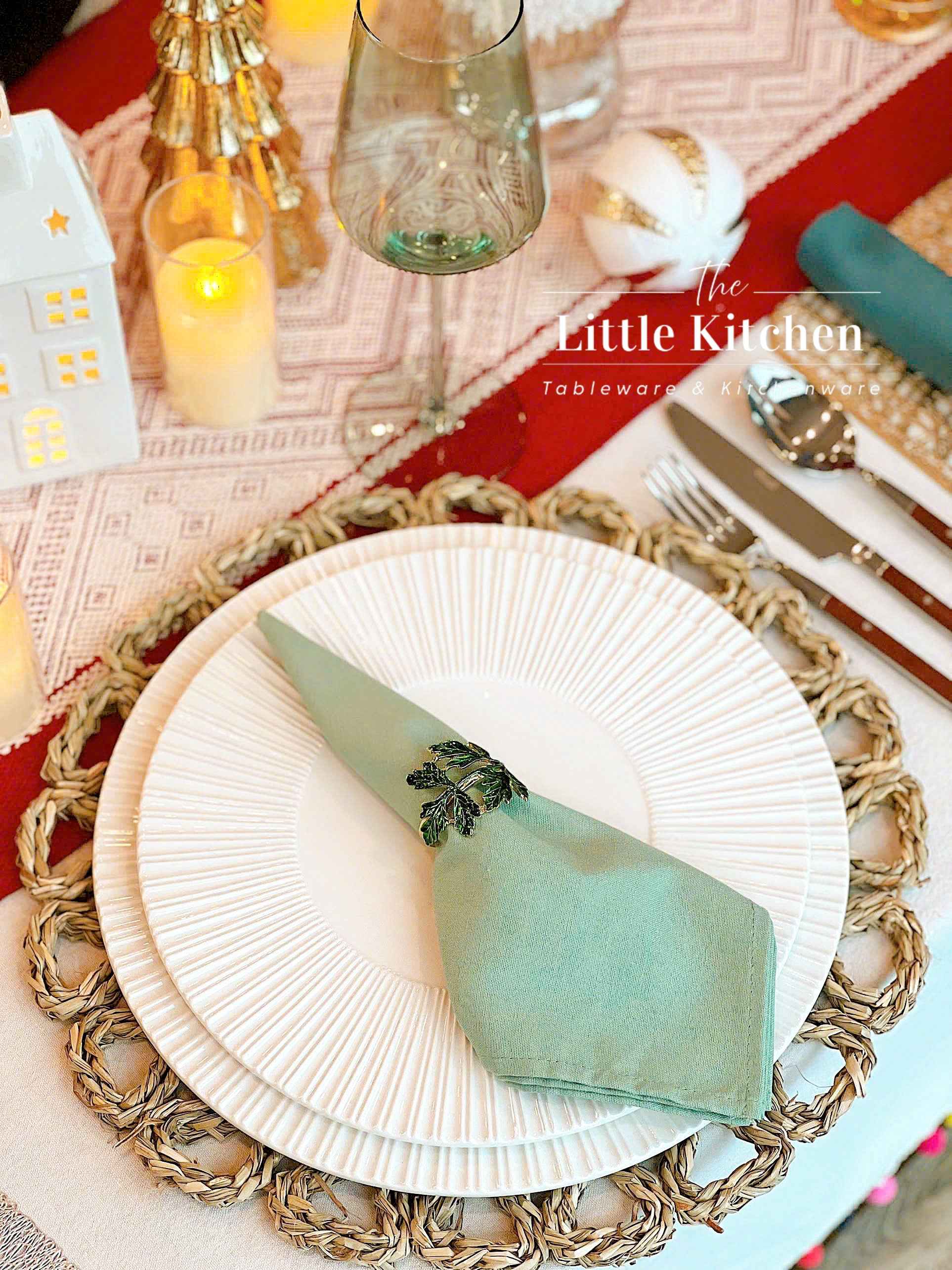 Set tiệc quạt trắng