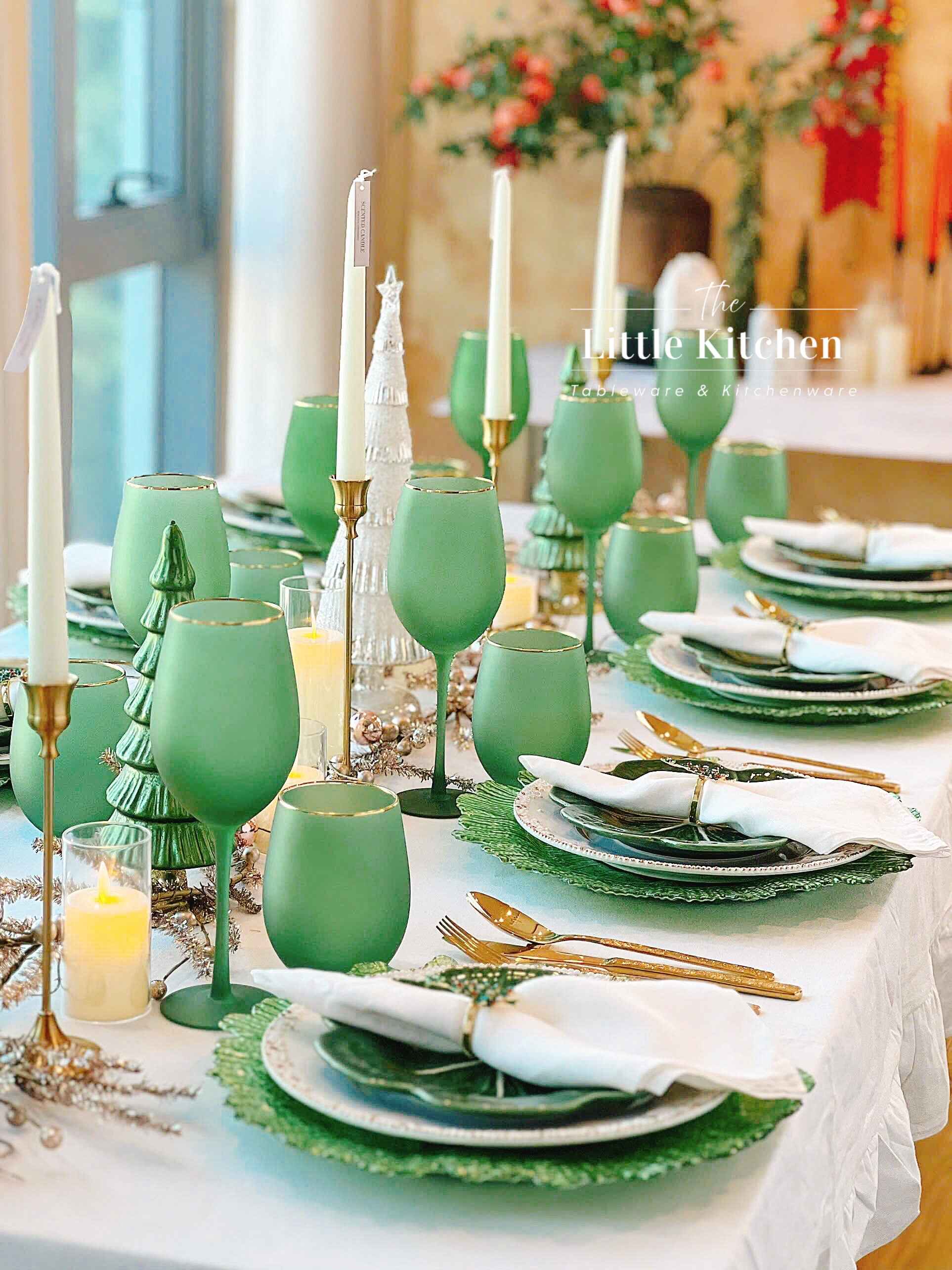 Set tiệc giáng sinh xanh lá