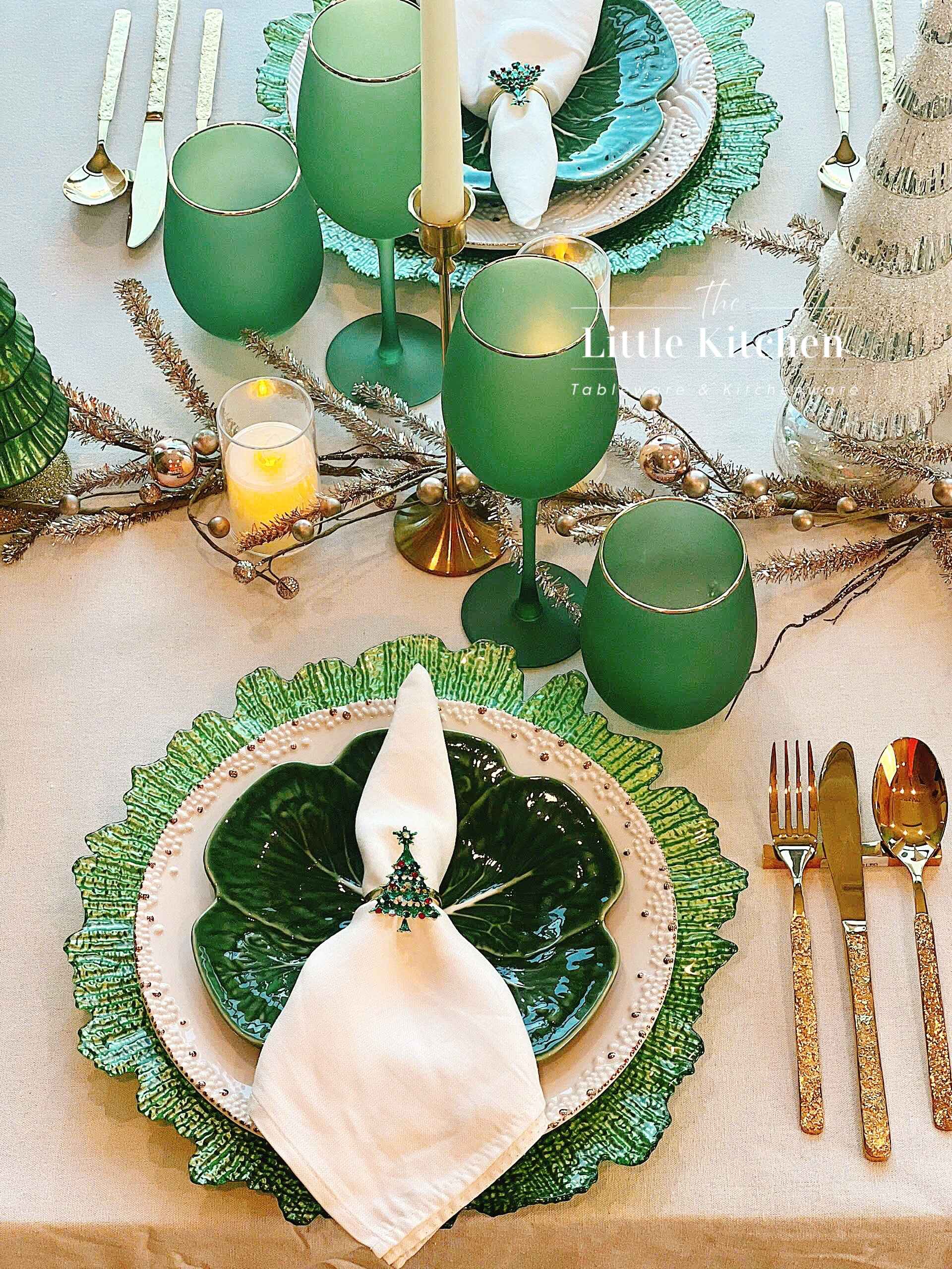 Set tiệc giáng sinh xanh lá