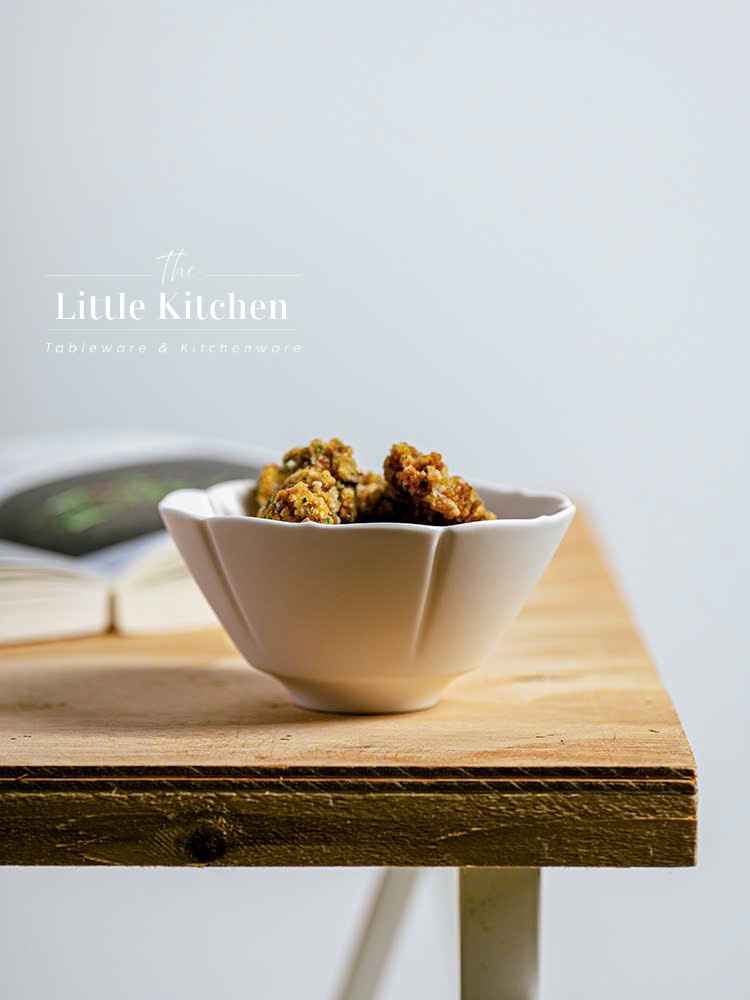 Bộ bát đĩa cao cấp phong cách Hàn Quốc màu be viền lượn