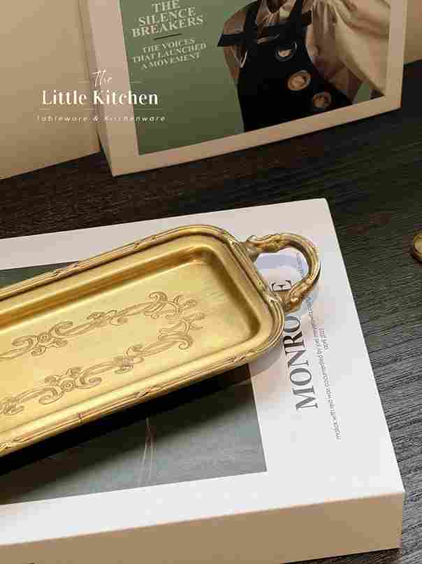 Đồng Ấn Độ khay bầu dục 2 tai vàng 25x9