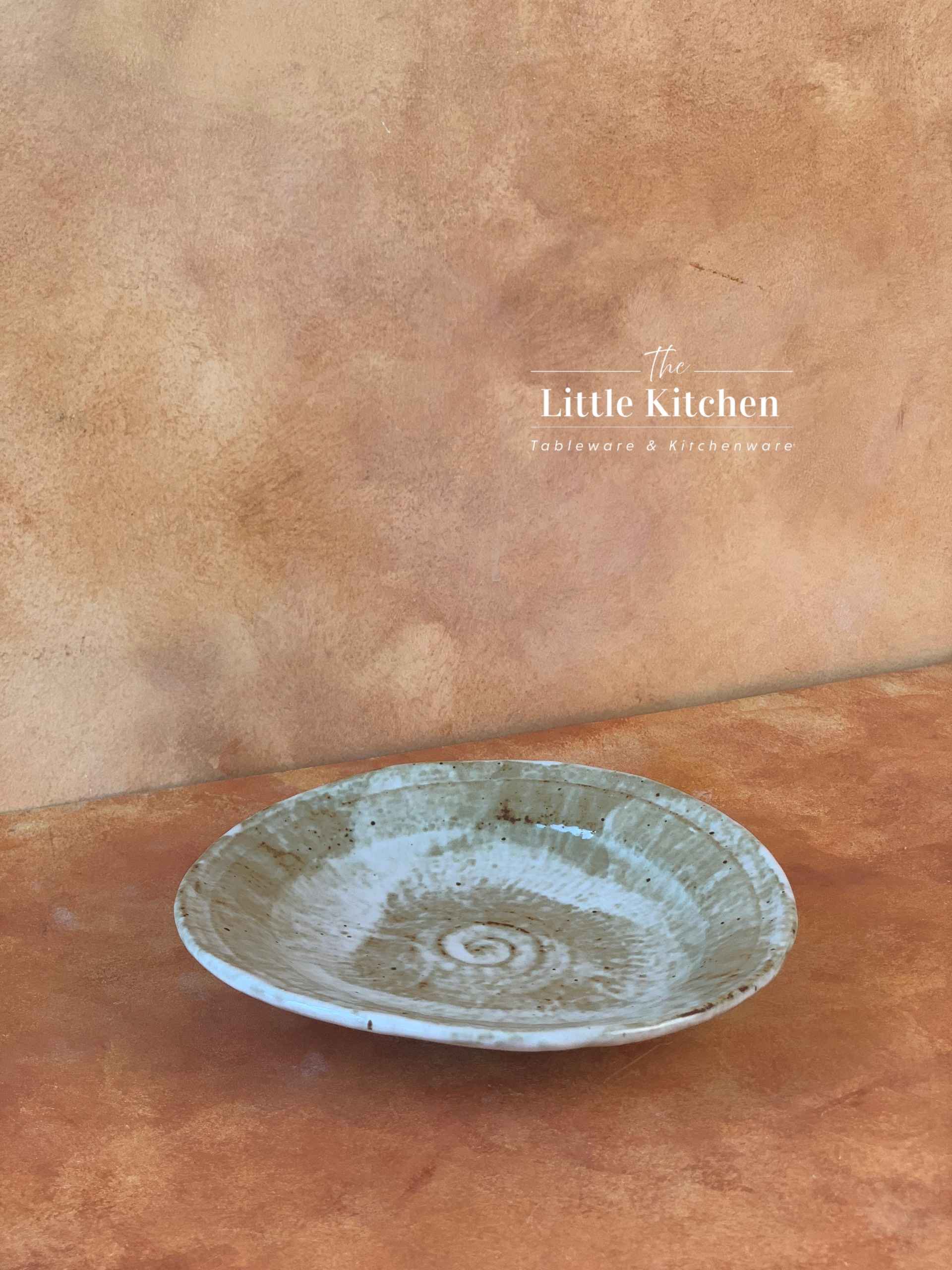 Bộ bát đĩa cao cấp phong cách Nhật Bản họa tiết loang màu be