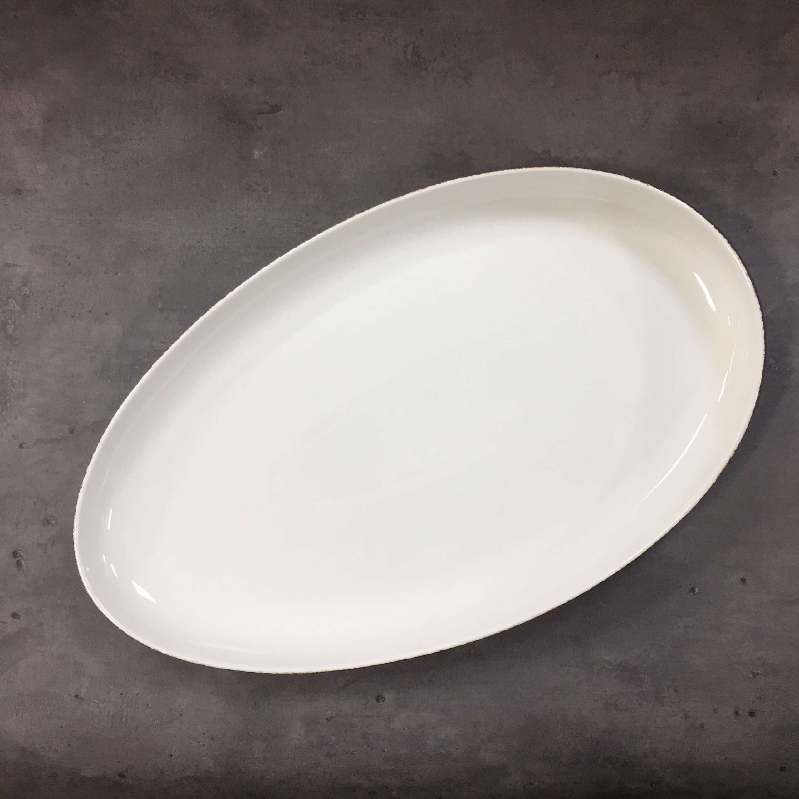 Bộ bát đĩa gia đình cao cấp màu trắng viền nâu men bóng