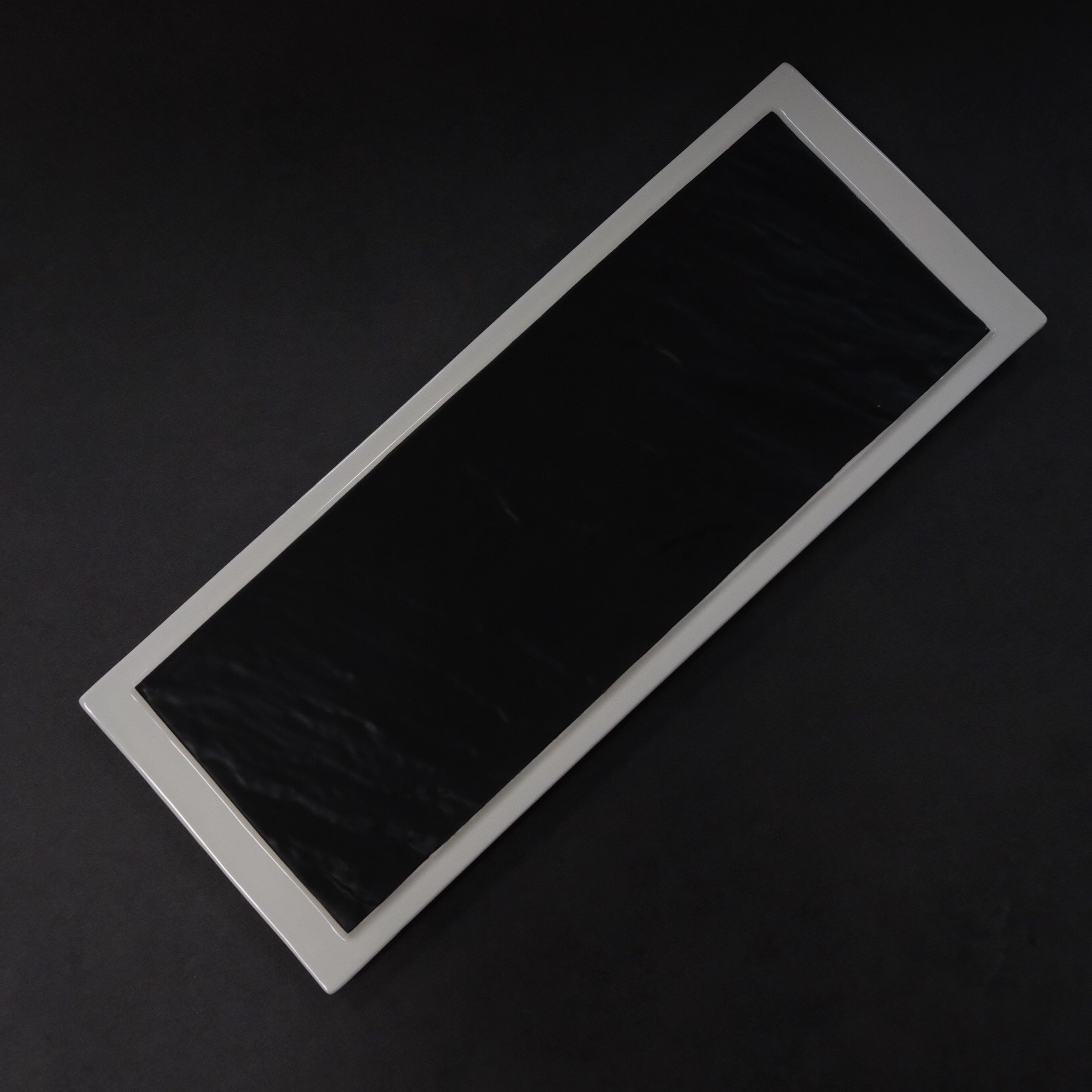 Bộ đĩa nhà hàng cao cấp màu đen viền trắng