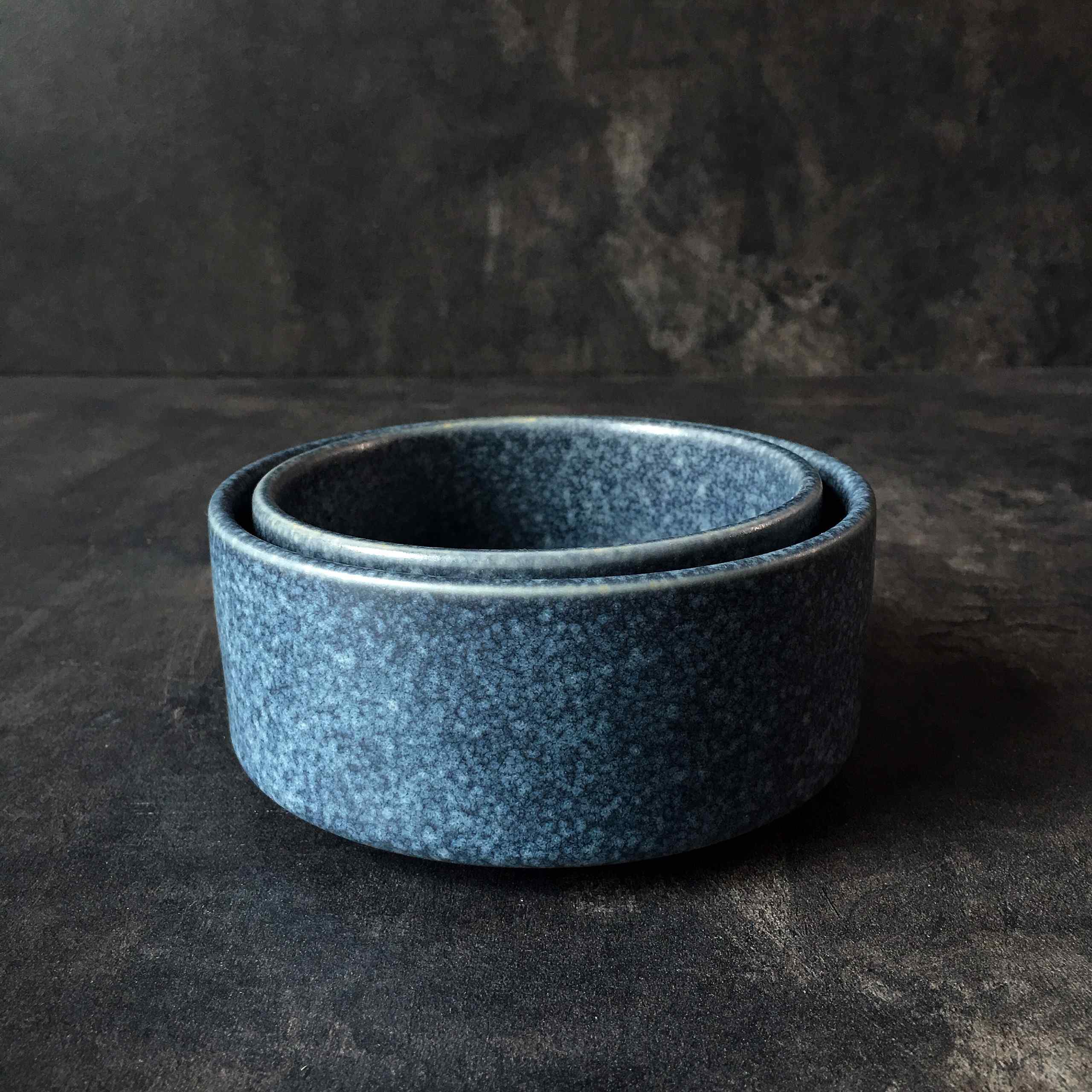 Bộ bát đĩa cao cấp  màu lam men lì