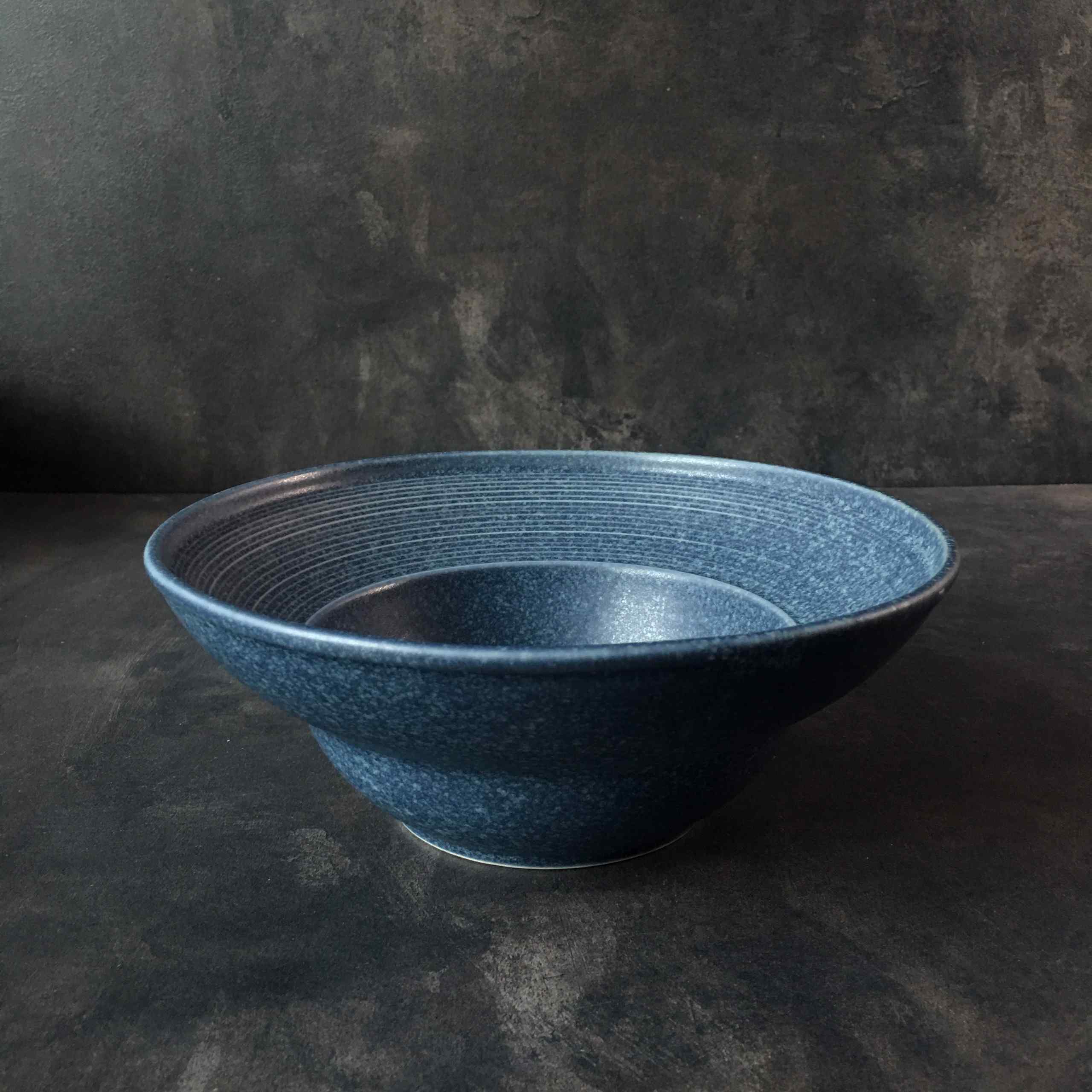 Bộ bát đĩa cao cấp  màu lam men lì