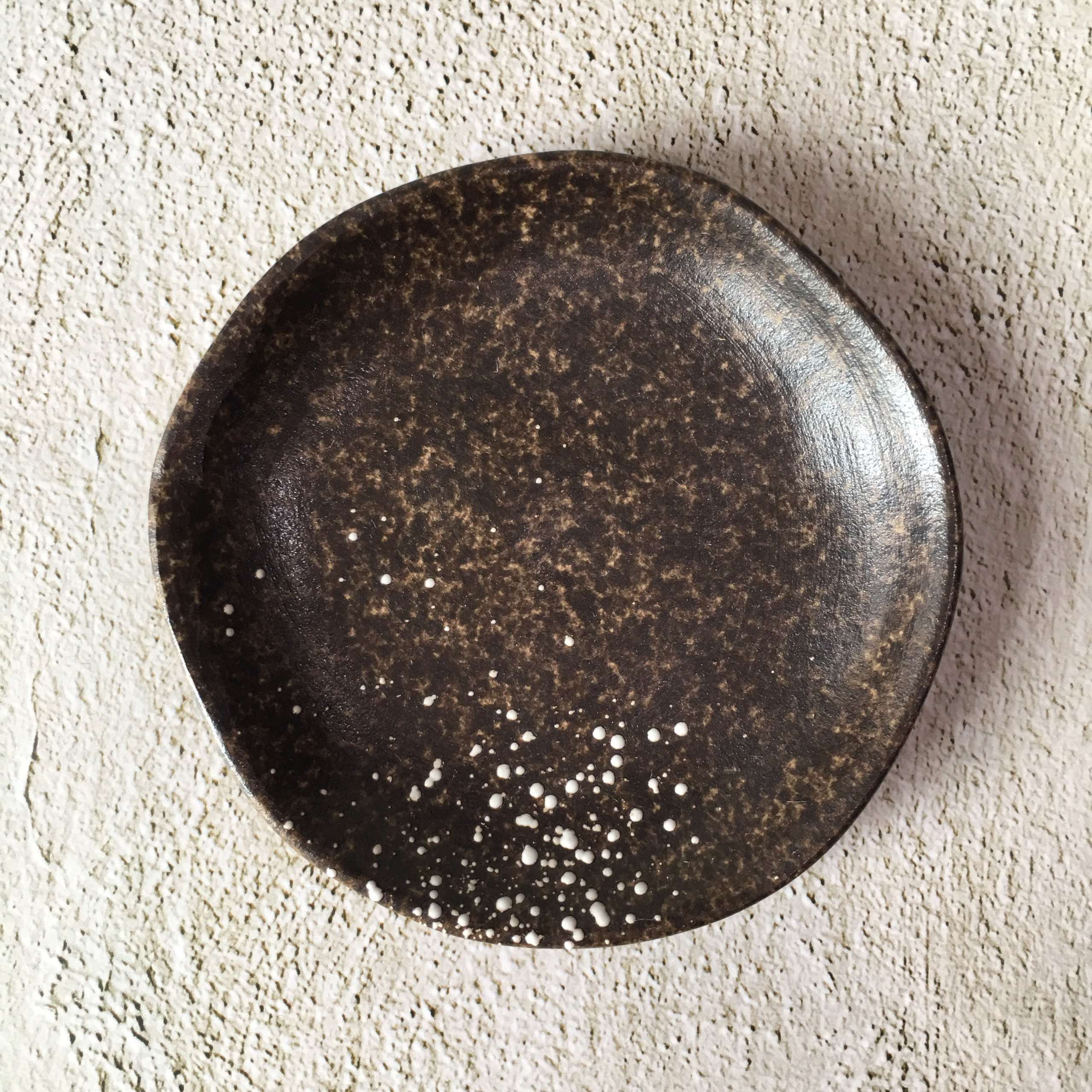 Bộ bát đĩa gia đình cao cấp  màu nâu đốm trắng men lì