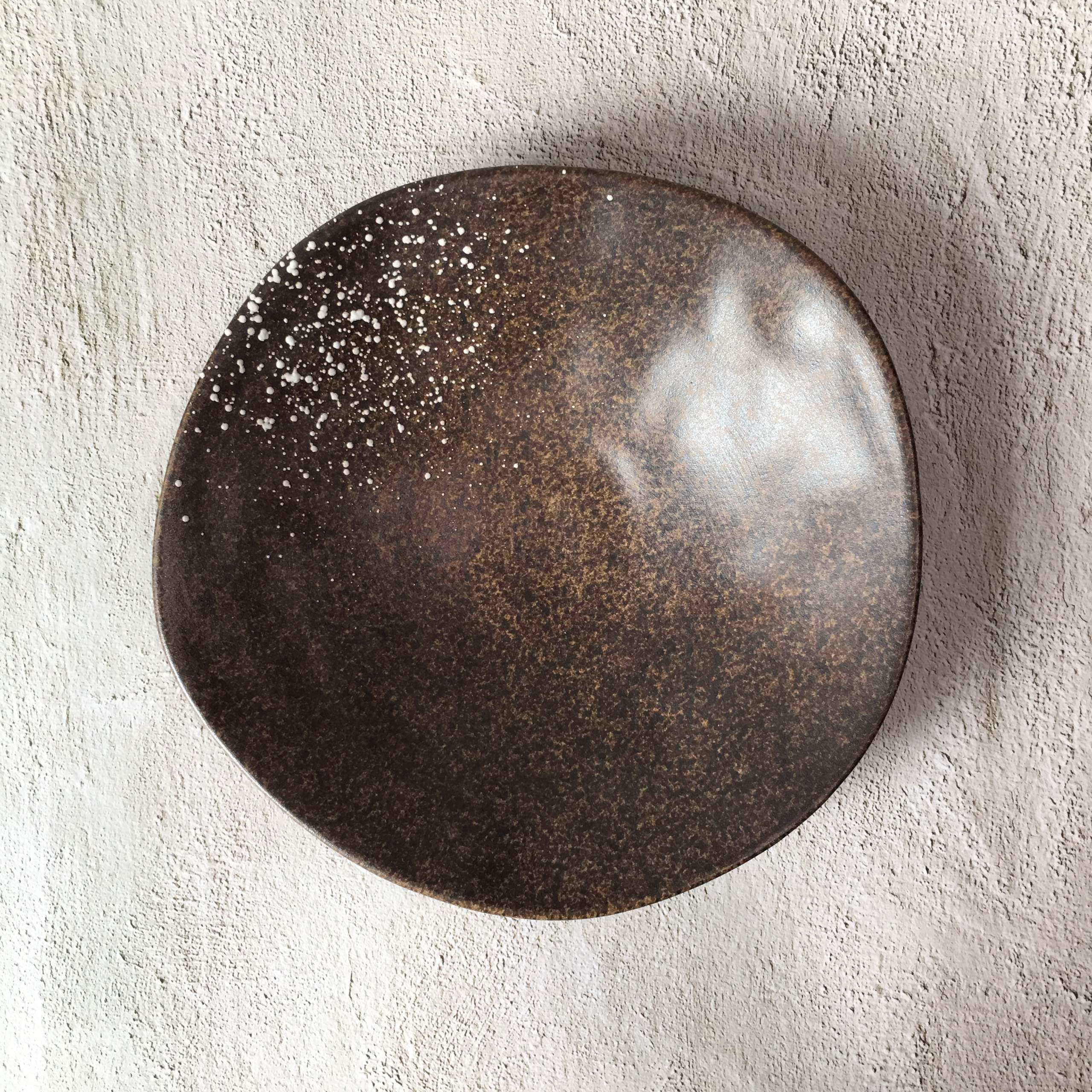 Bộ bát đĩa gia đình cao cấp  màu nâu đốm trắng men lì