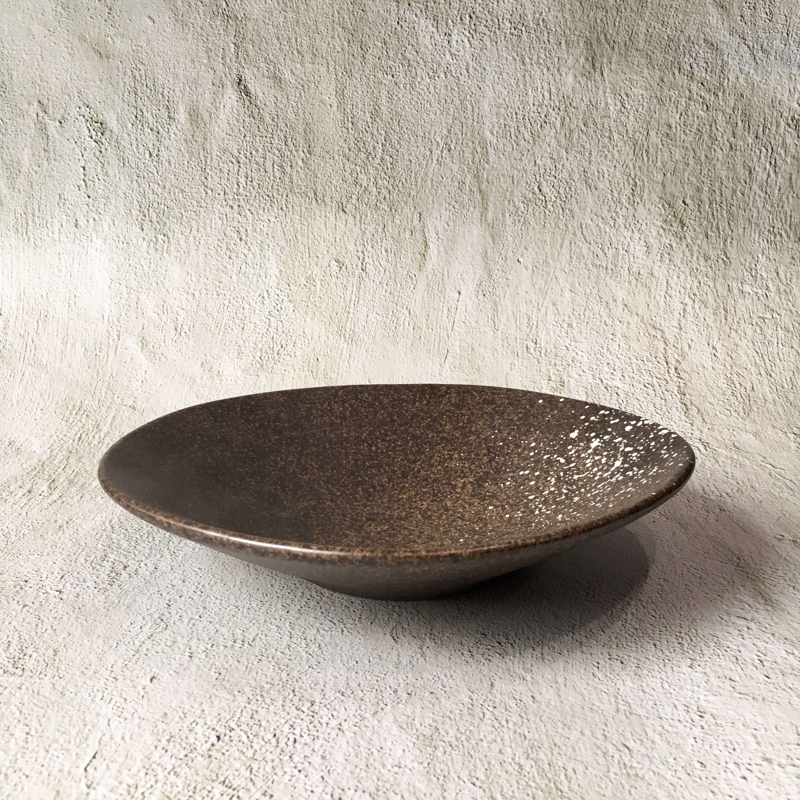 Bộ bát đĩa gia đình cao cấp  màu nâu đốm trắng men lì