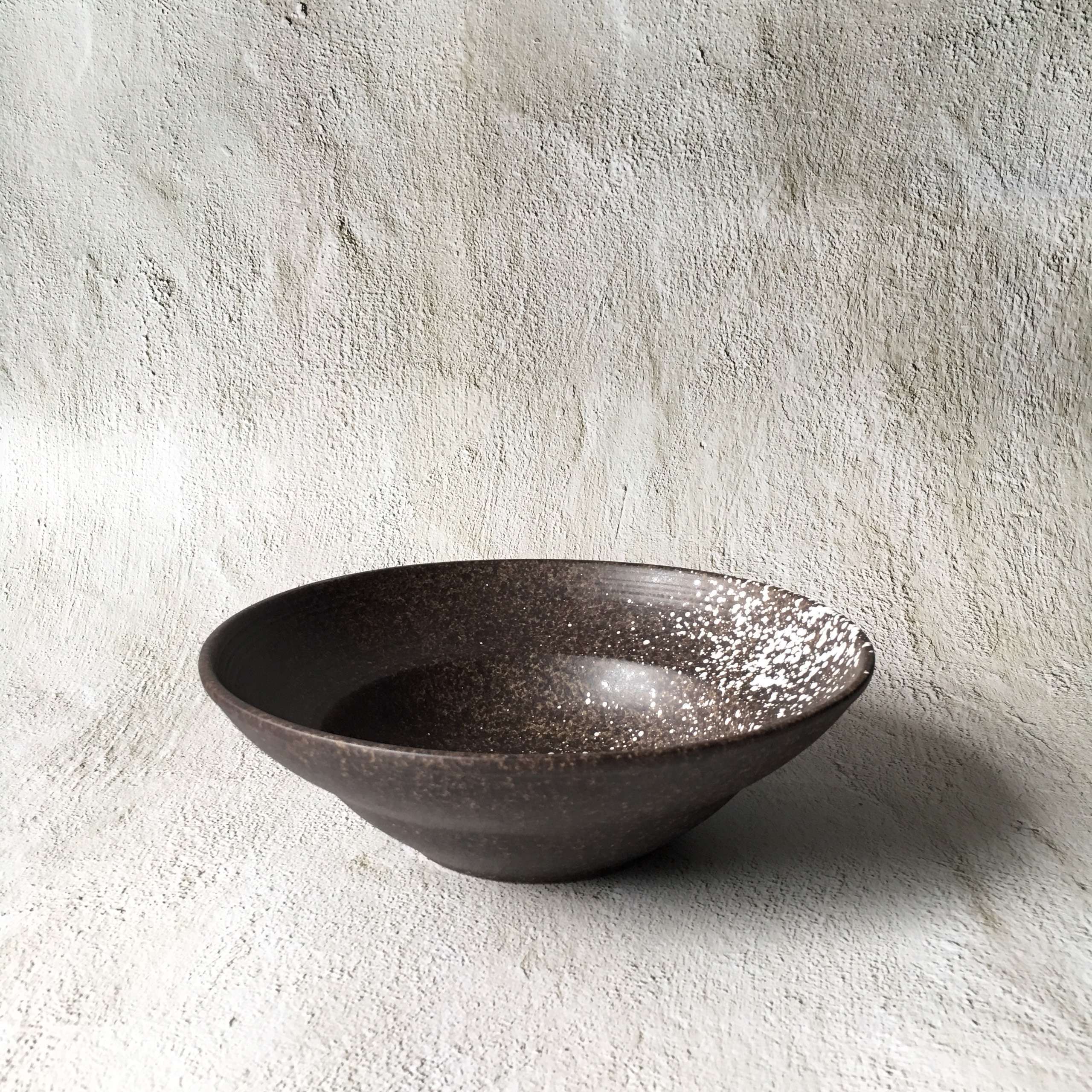 Bộ bát đĩa gia đình cao cấp  màu nâu đốm trắng men lì