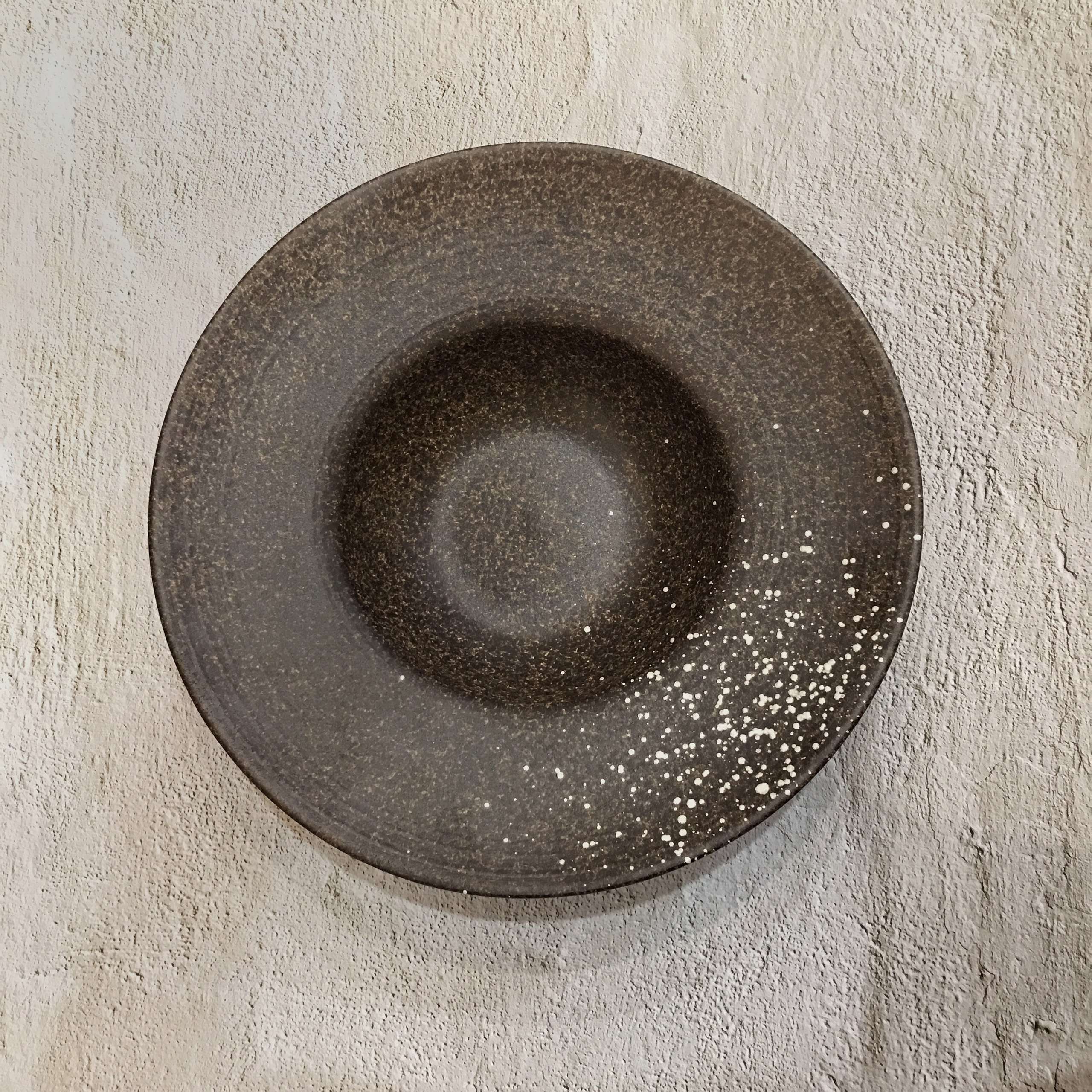 Bộ bát đĩa gia đình cao cấp  màu nâu đốm trắng men lì