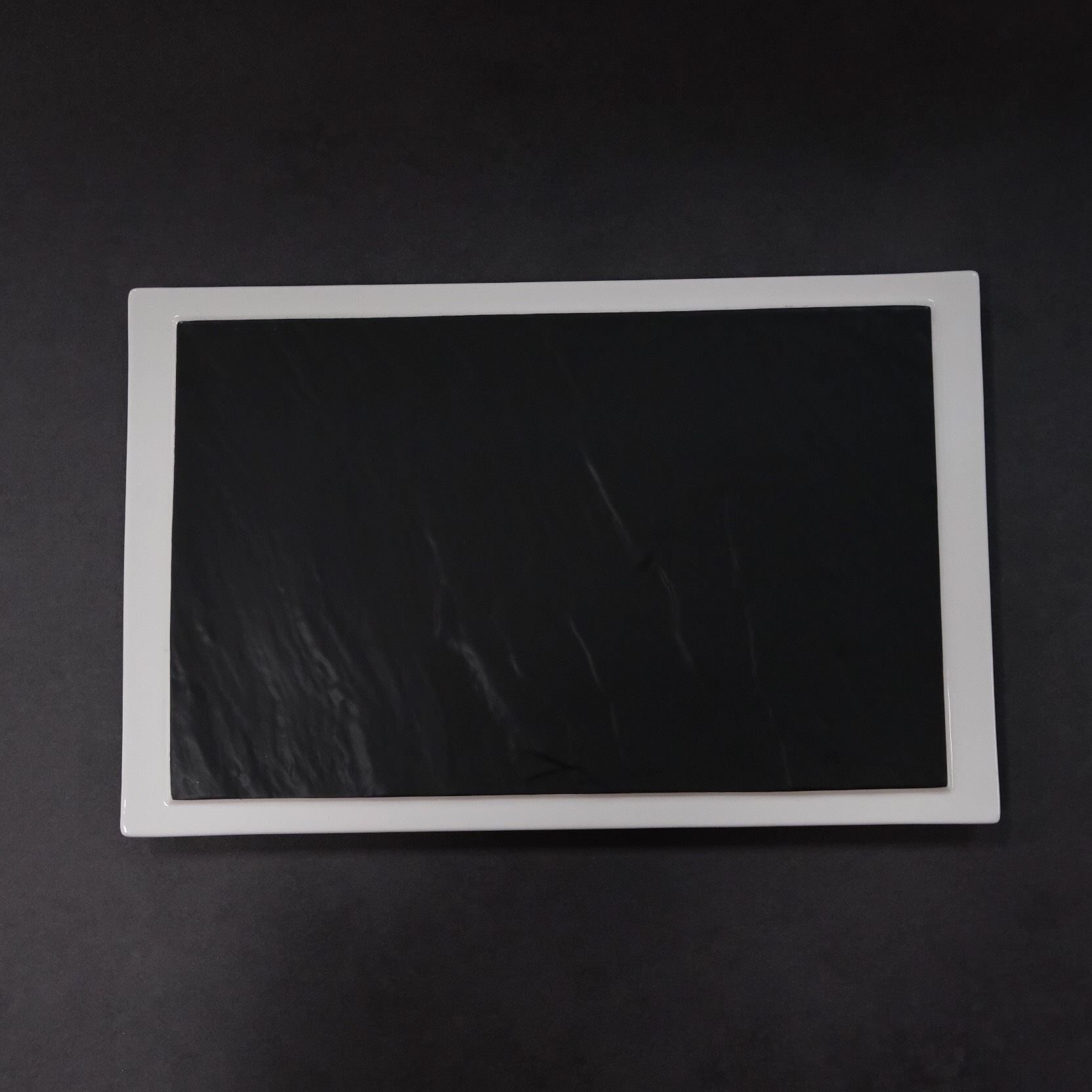 Bộ đĩa nhà hàng cao cấp màu đen viền trắng